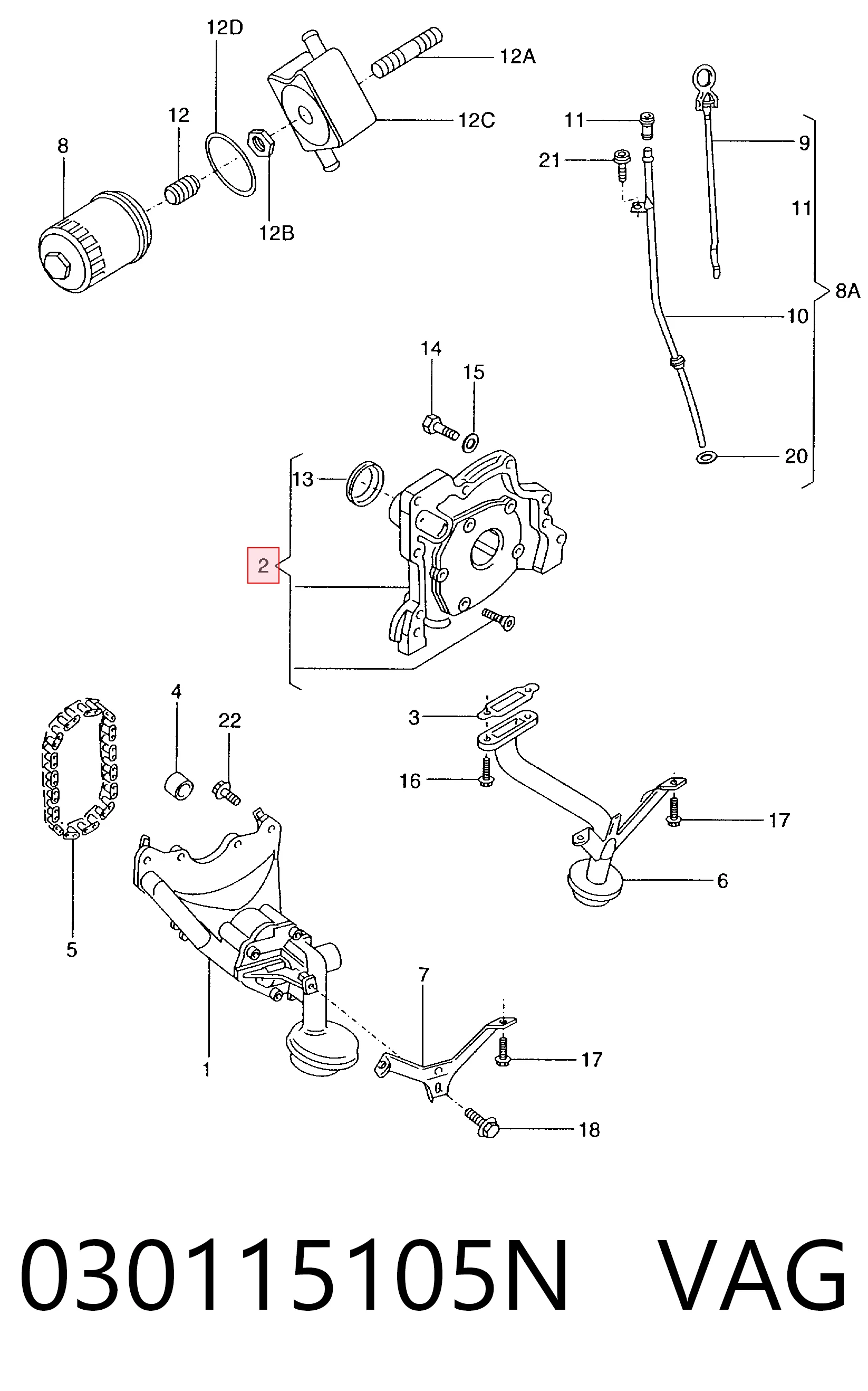 Bomba de aceite del motor Seat Ibiza II (6K1)