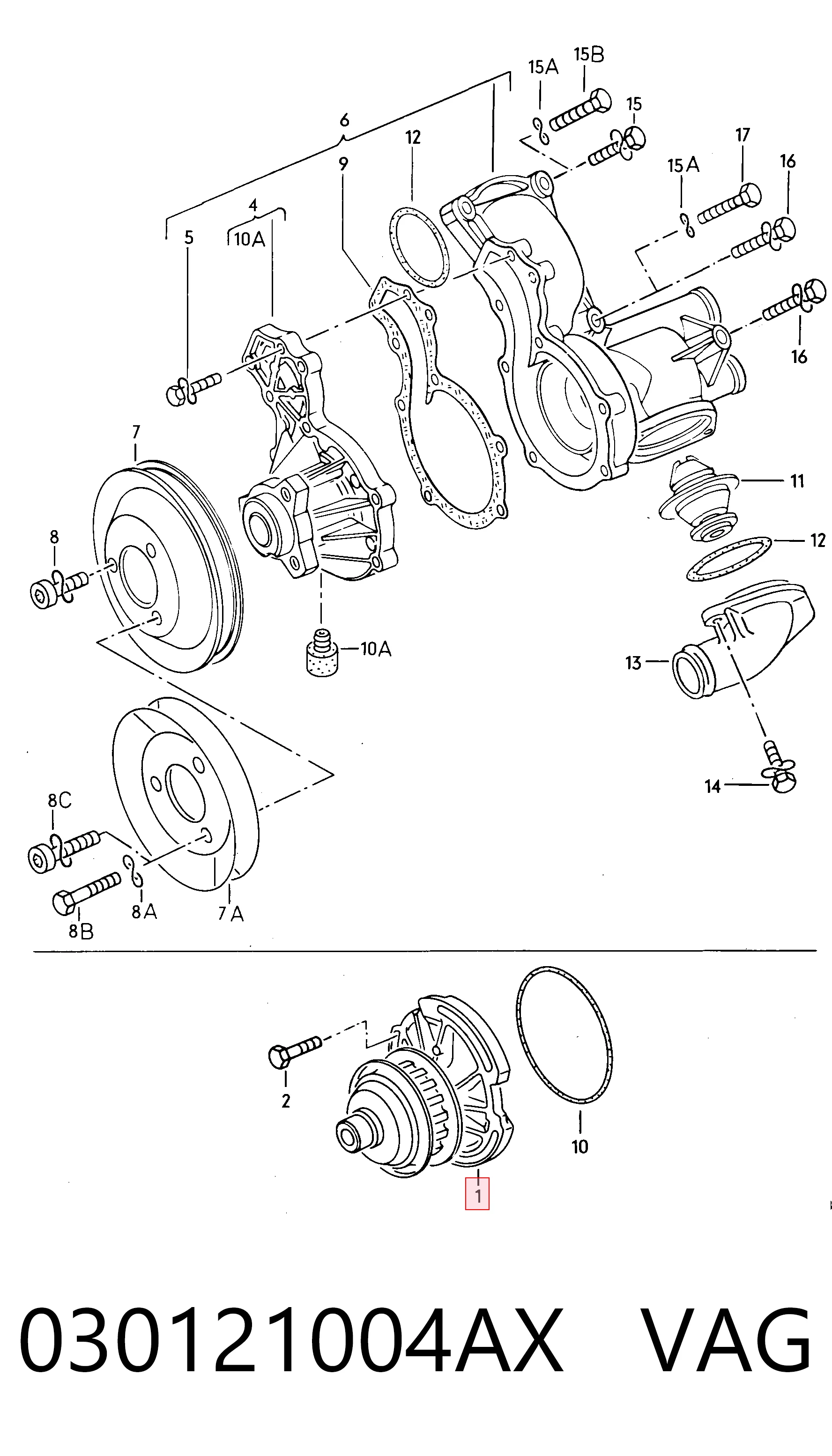 Comprar Bomba de agua para motor Polo II 86C