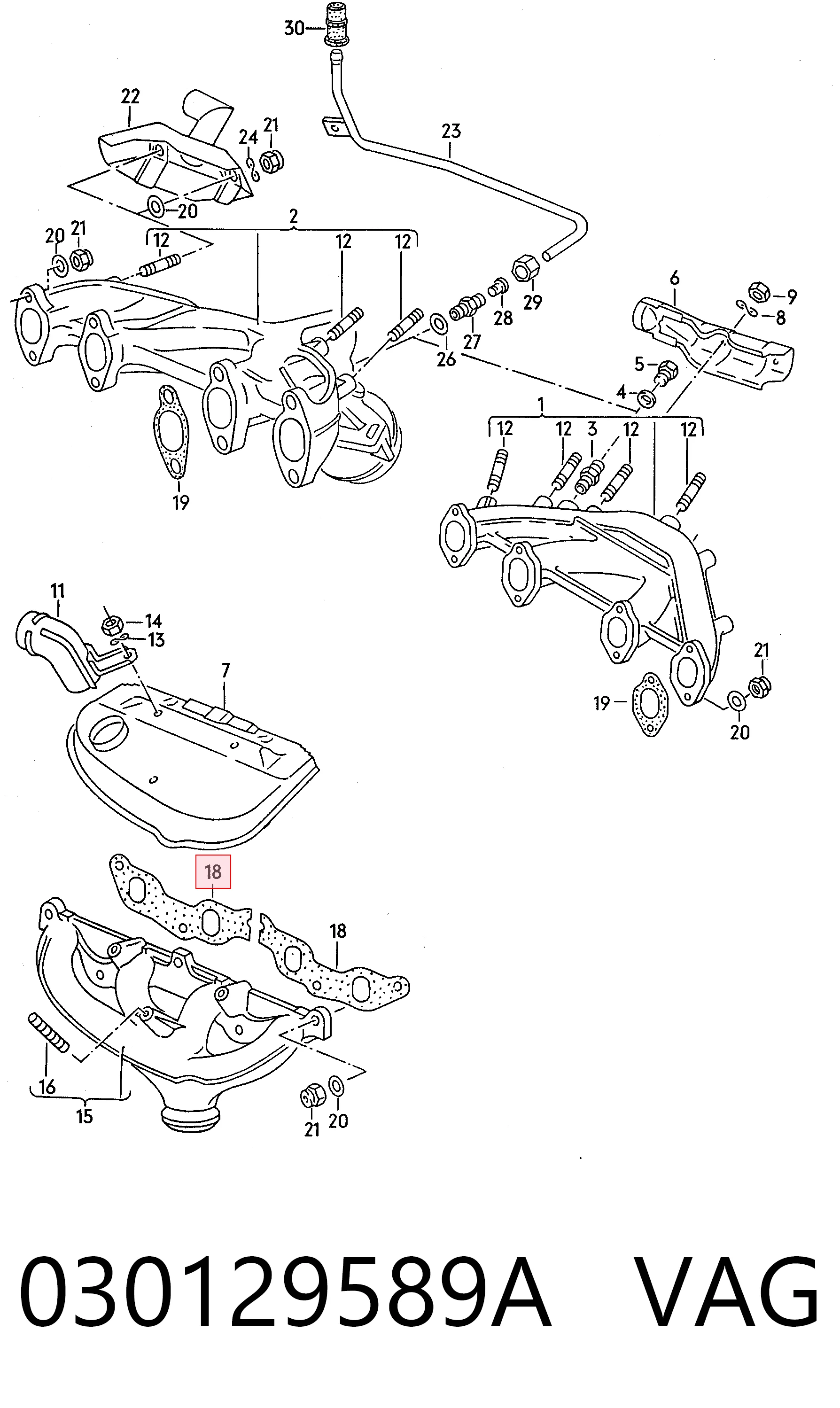 Junta colector escape Volkswagen Polo II desde 2,85 €
