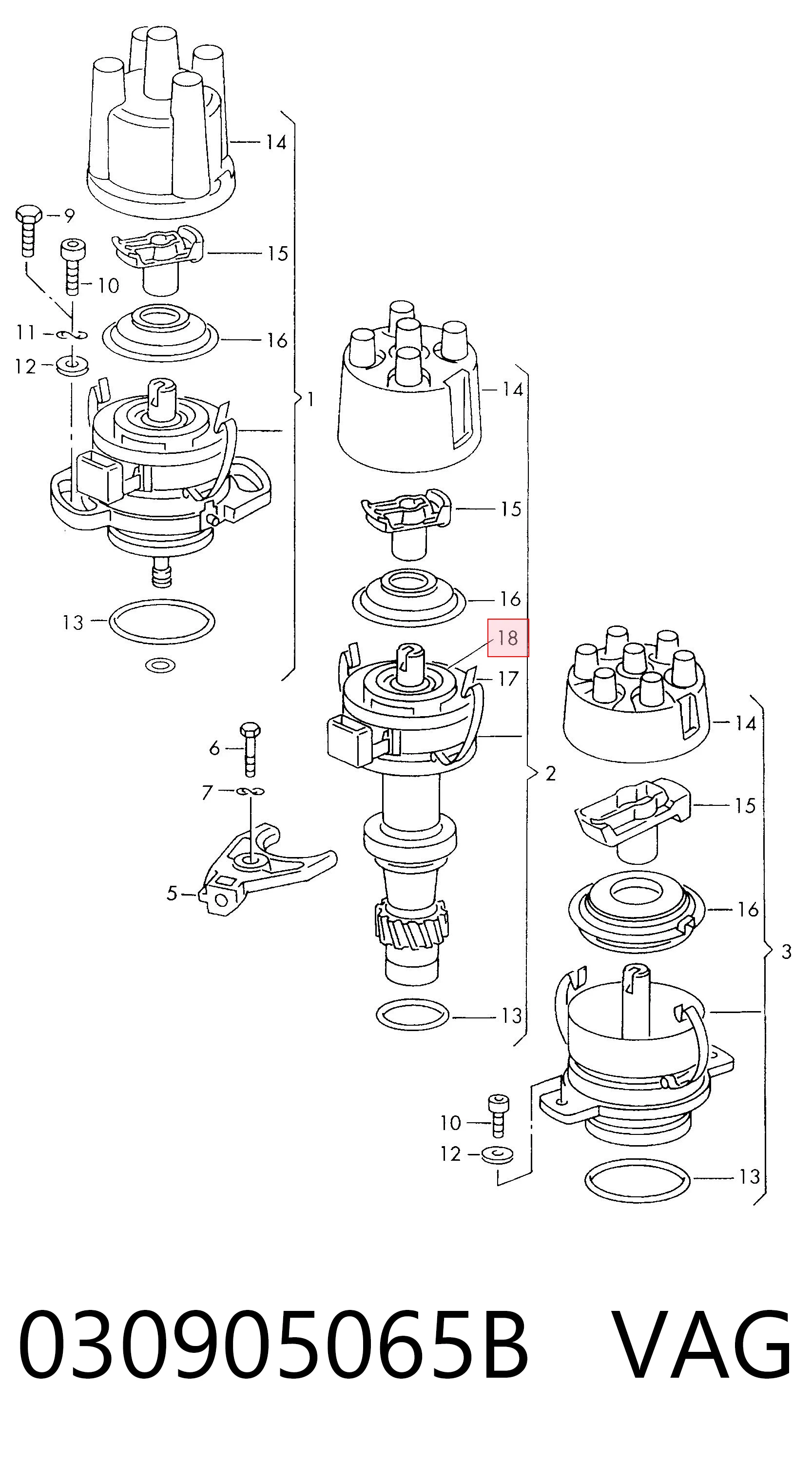 030905065B VAG Sensor de efecto Hall