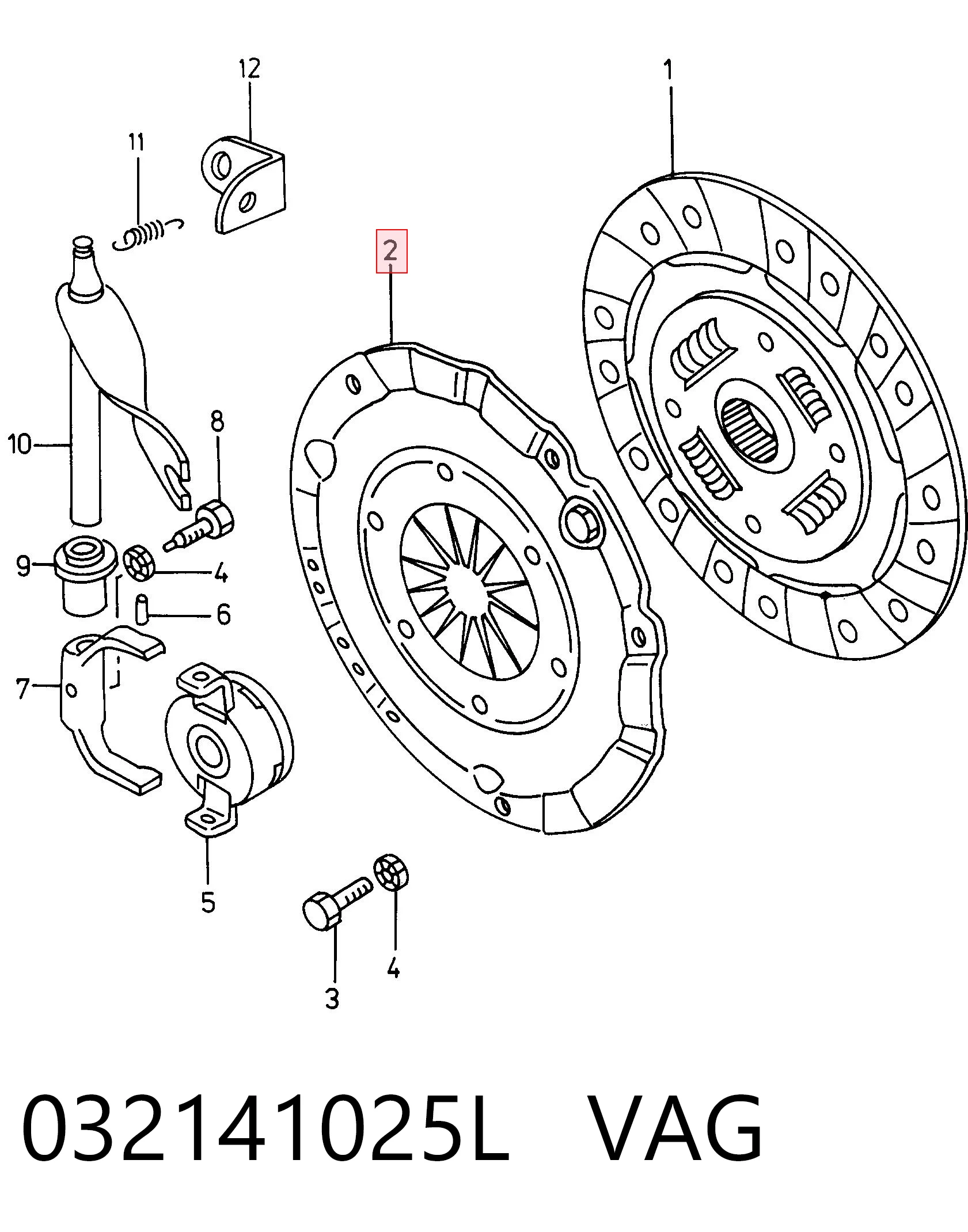  Plato de presión de embrague Skoda Felicia 2