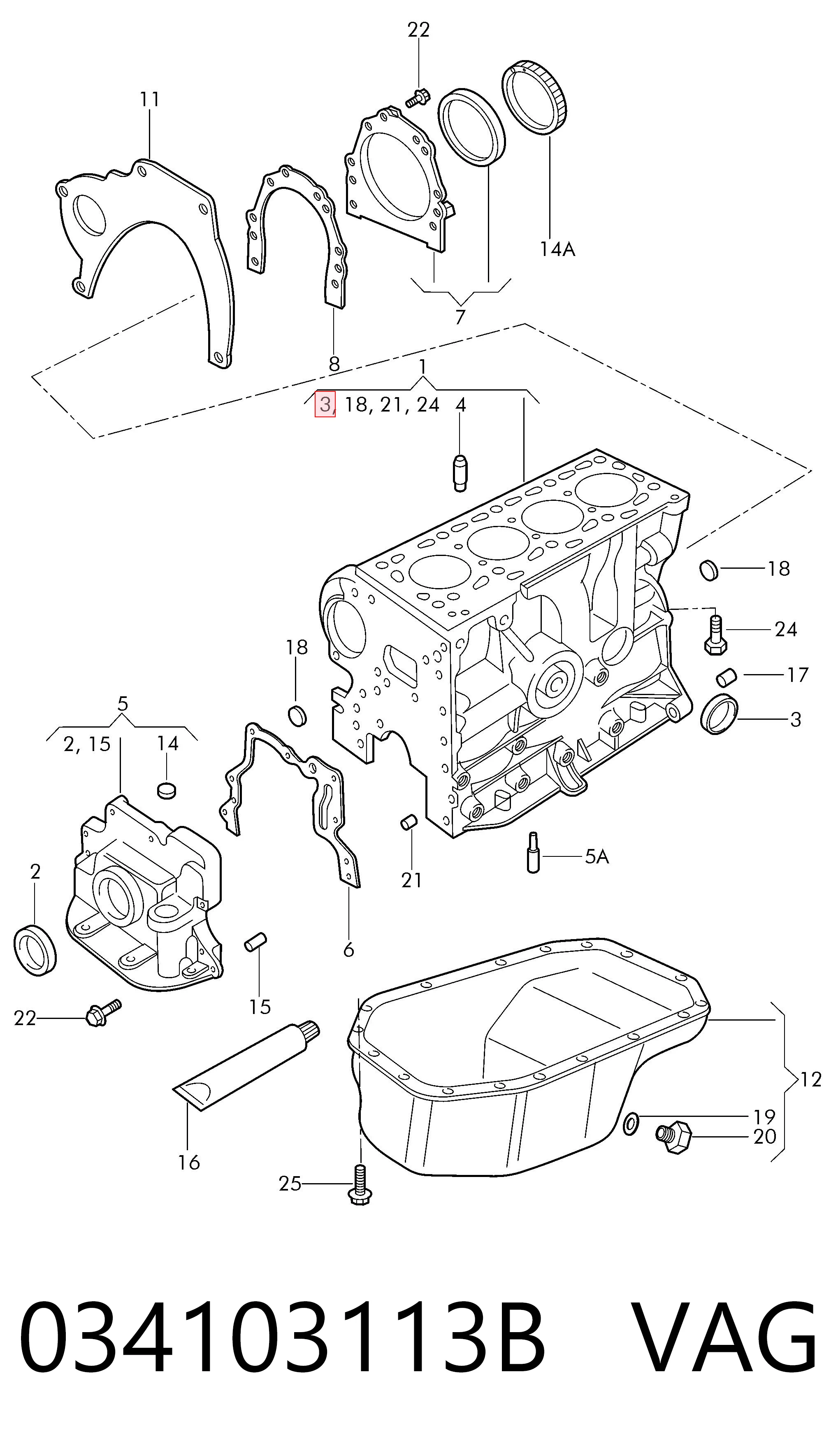 9112866 General Motors Tapa de bloque motor