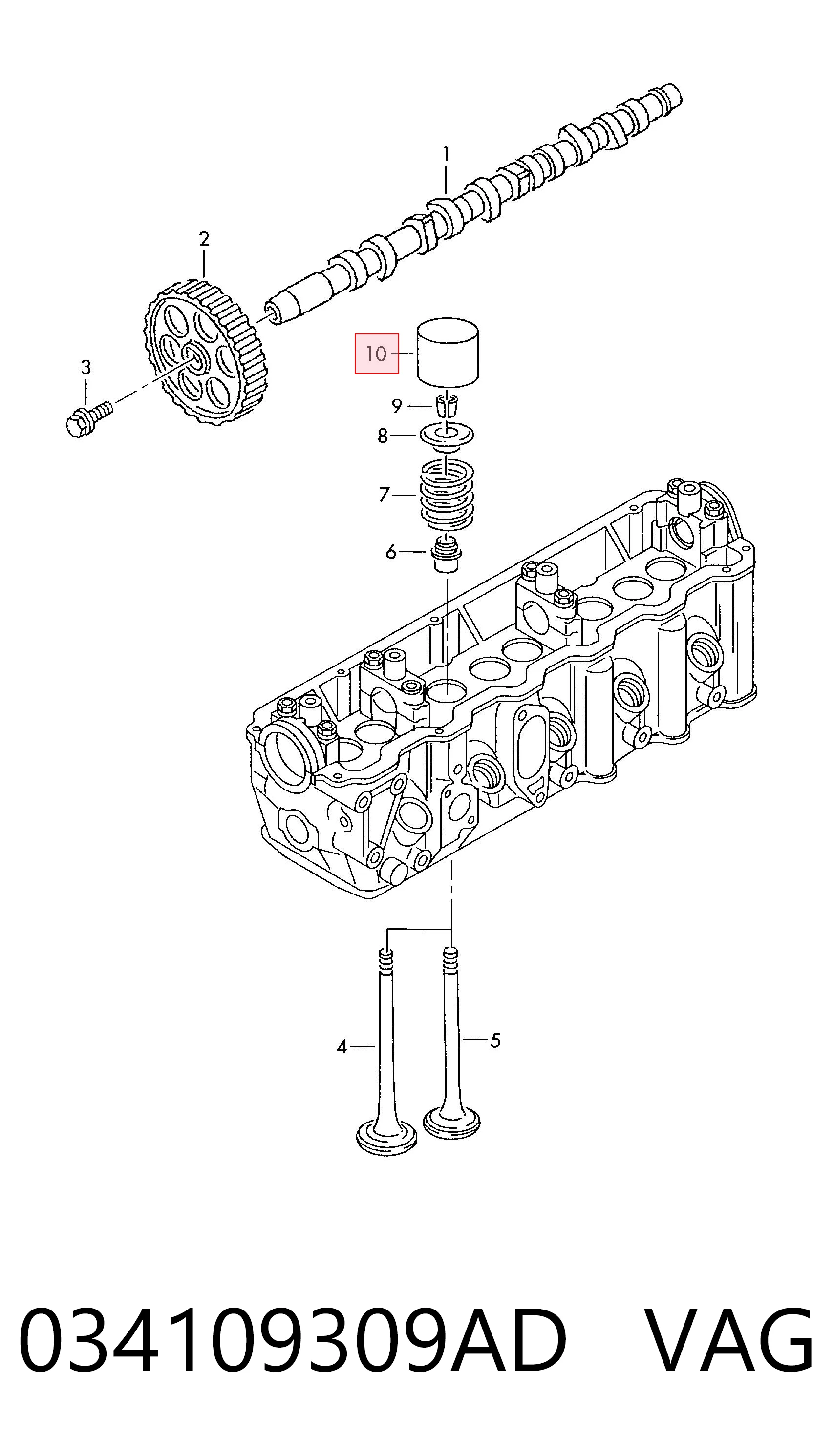 034109309AD VAG Taqués de motor