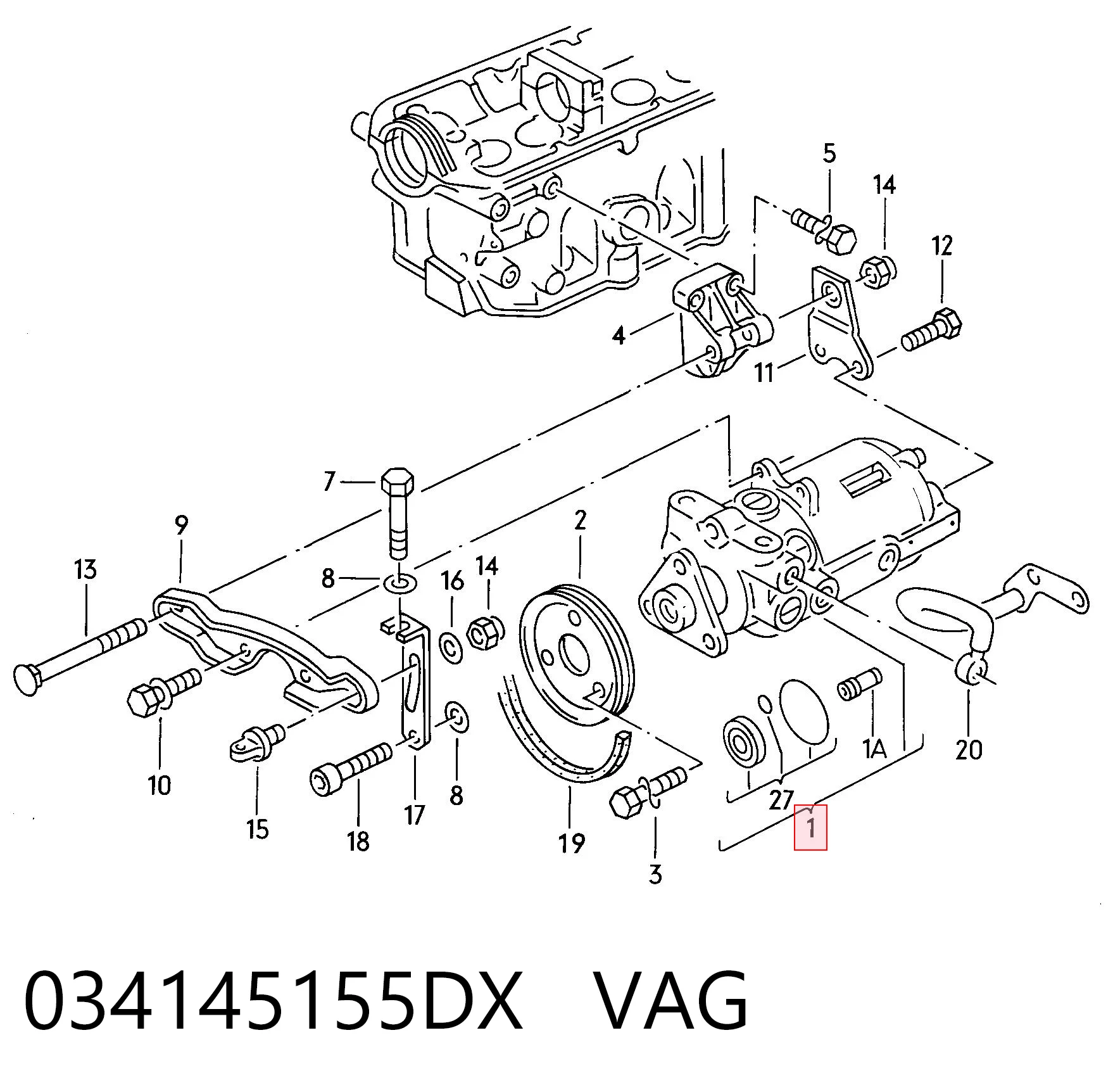 Bomba de dirección asistida 034145155DX VAG