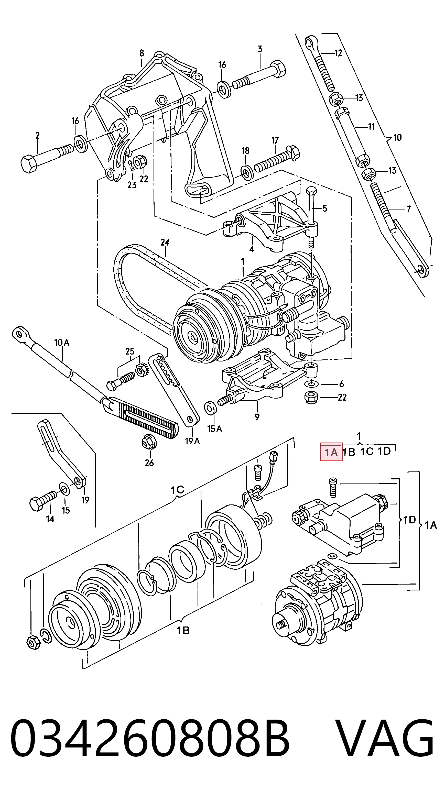 Comprar Compresor de aire acondicionado Audi 80  89, 89Q, 8A a bajo precio