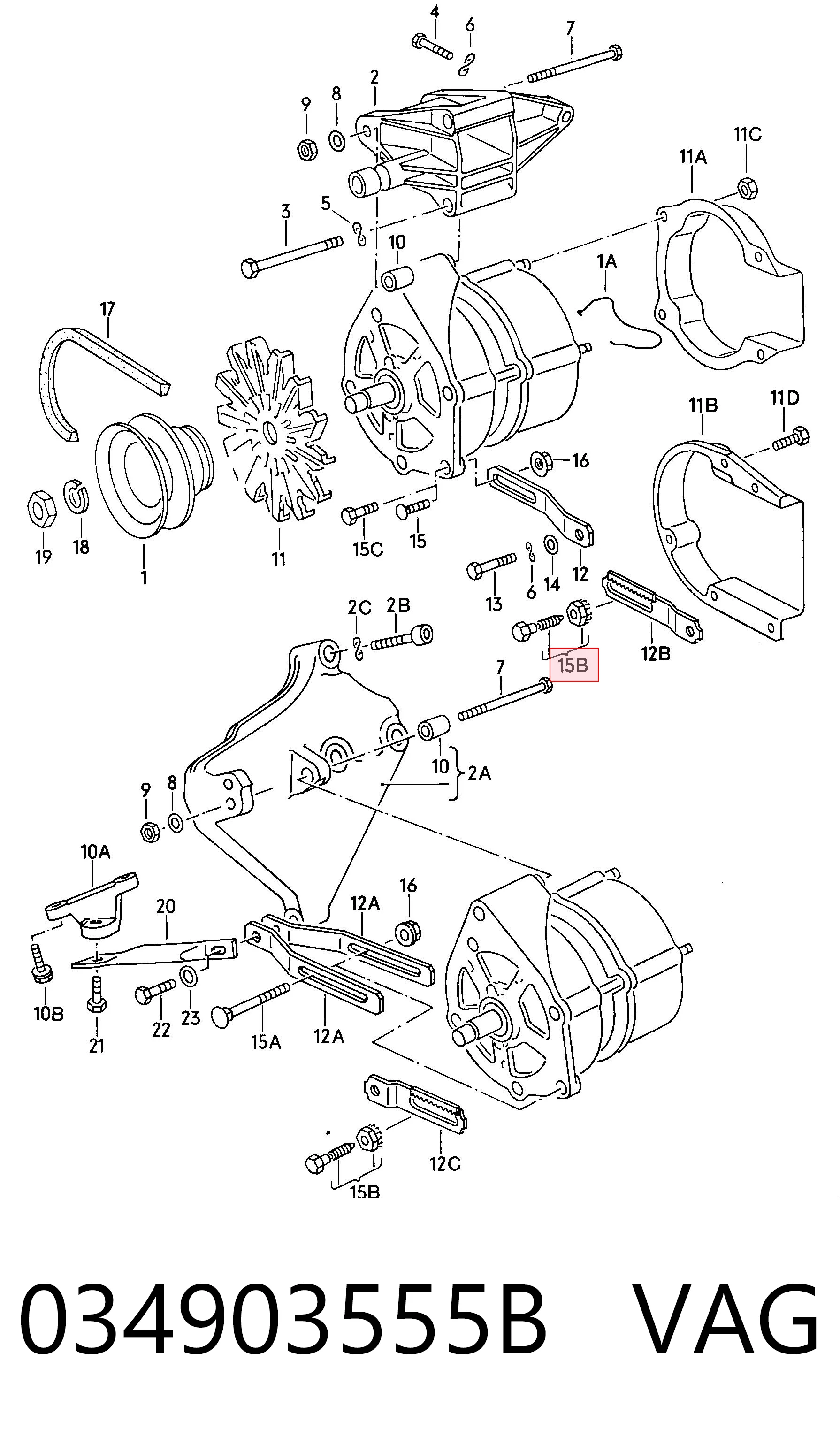 034903555B VAG Tornillo (tuerca) de sujeción