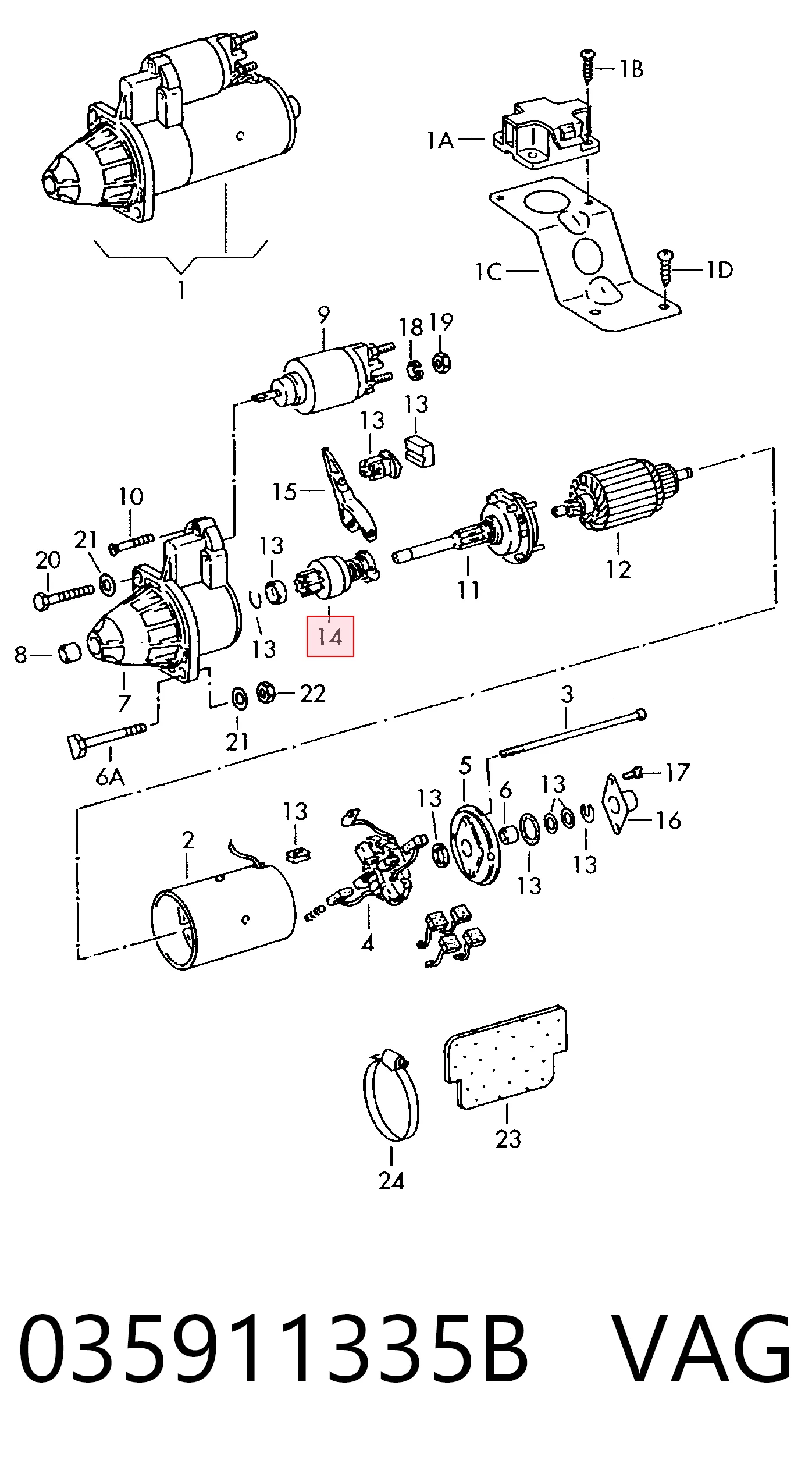 Bendix arranque Fiat Punto  (199)