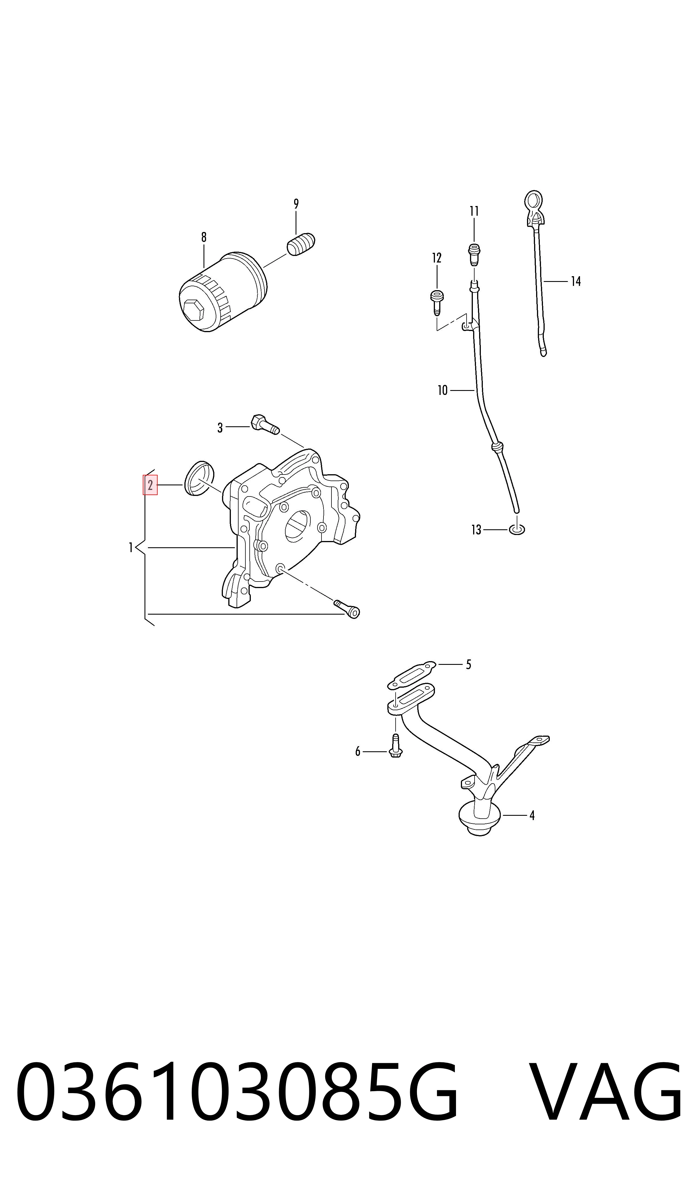 Comprar 036103085G VAG Retén de cigüeñal frontal