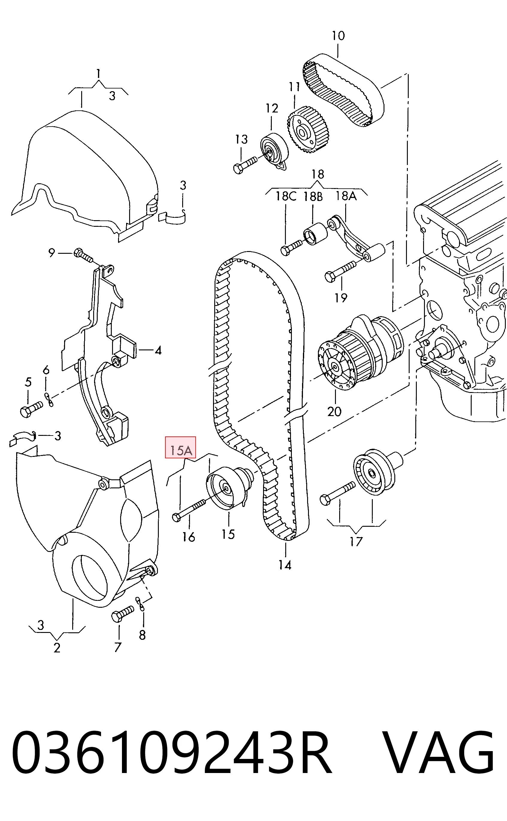 Tensor de la correa de distribución Seat Leon  desde 30,75 €