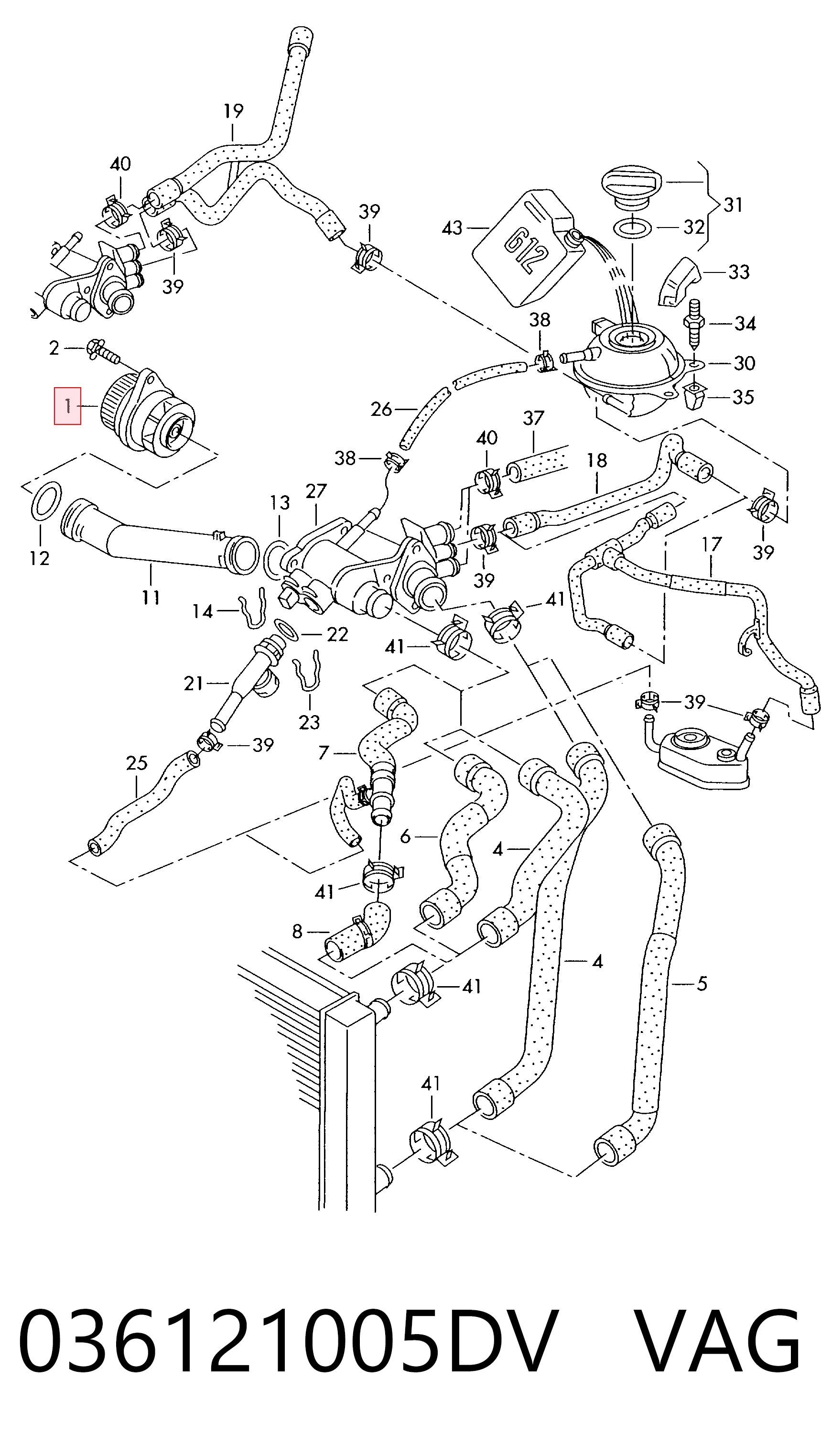 Motor de agua para Skoda Fabia II (5J2, 542, 572, 582)