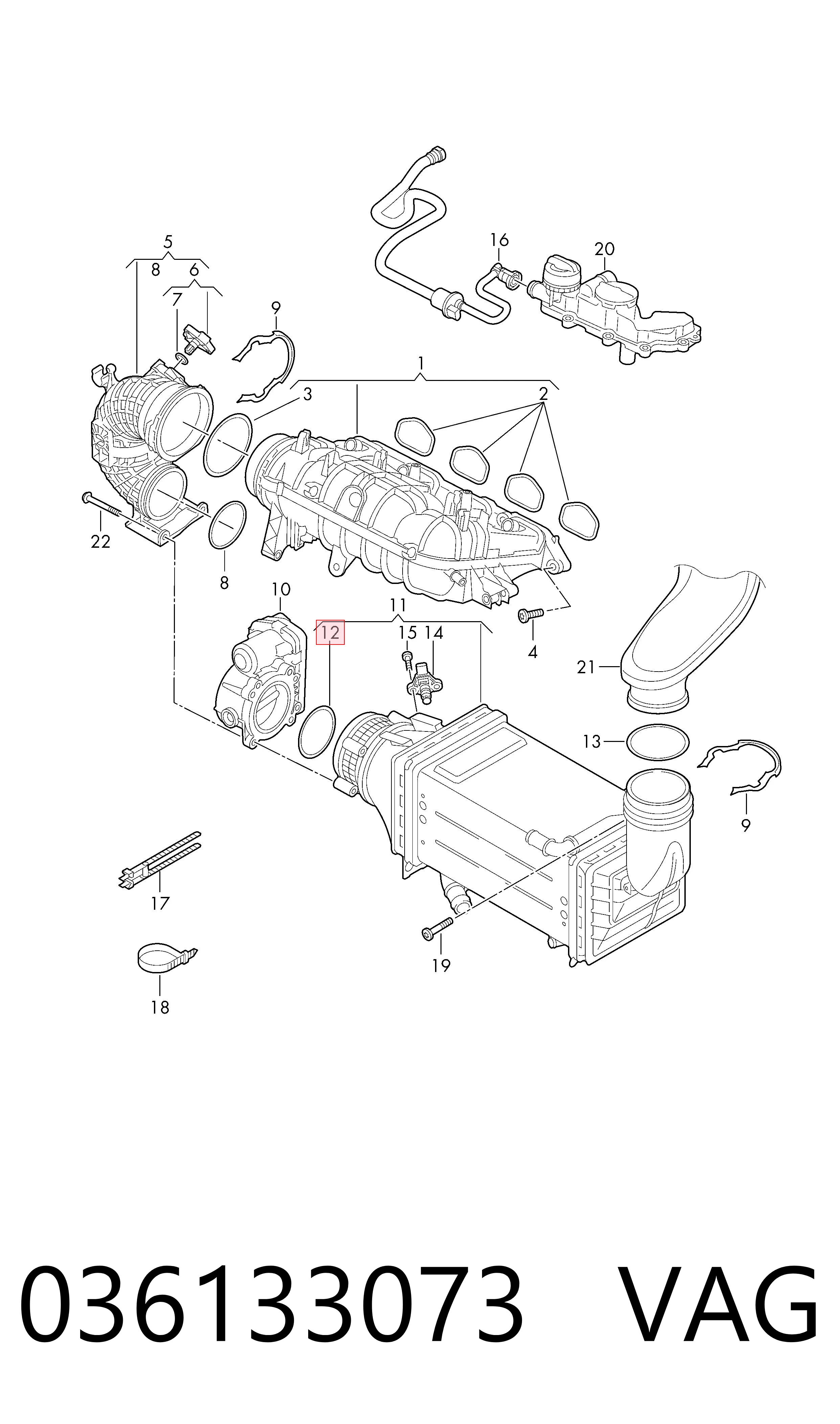 Junta cuerpo mariposa para Skoda Fabia 6Y3