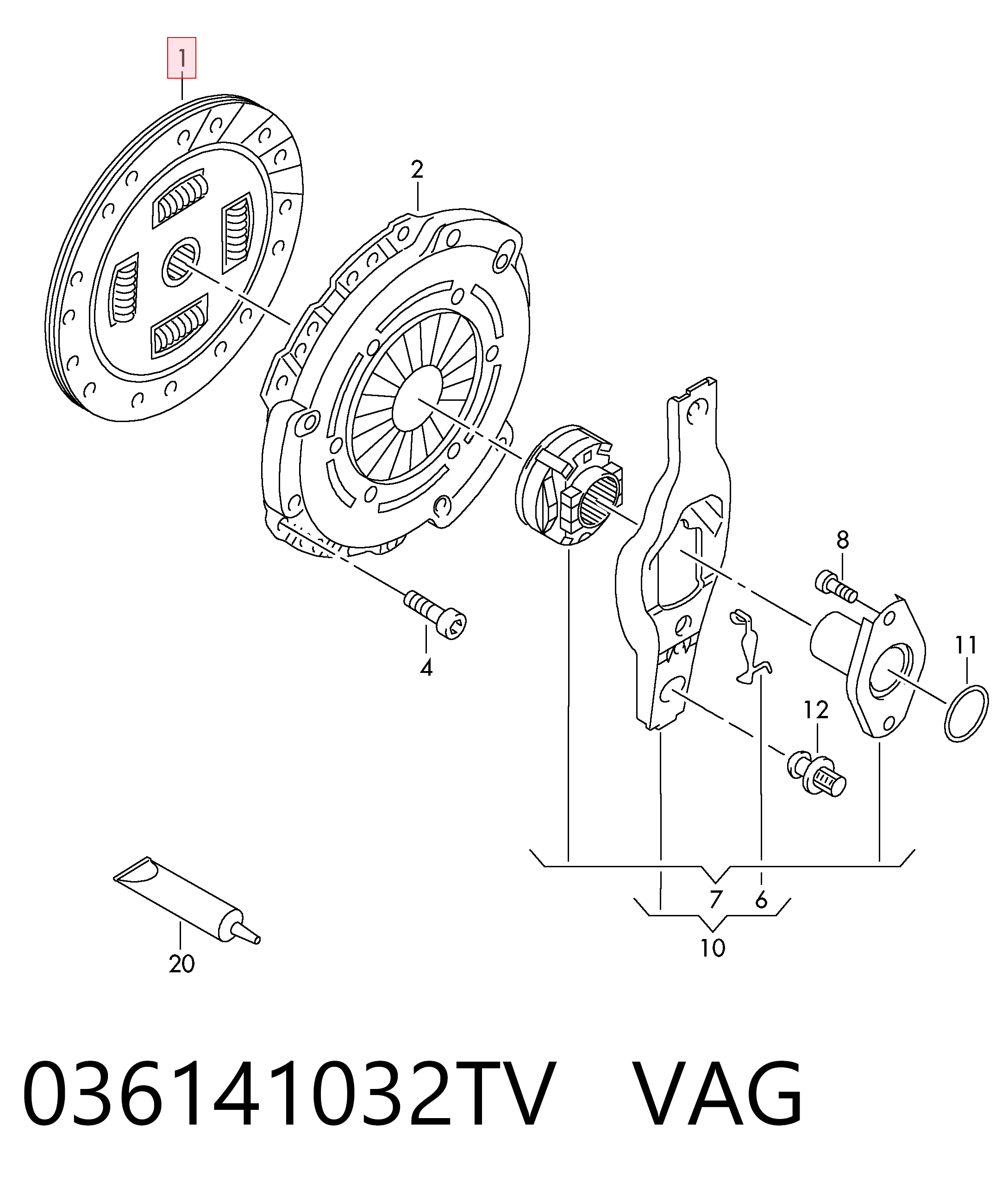 Disco de embrague Audi A3  (2004-2015)