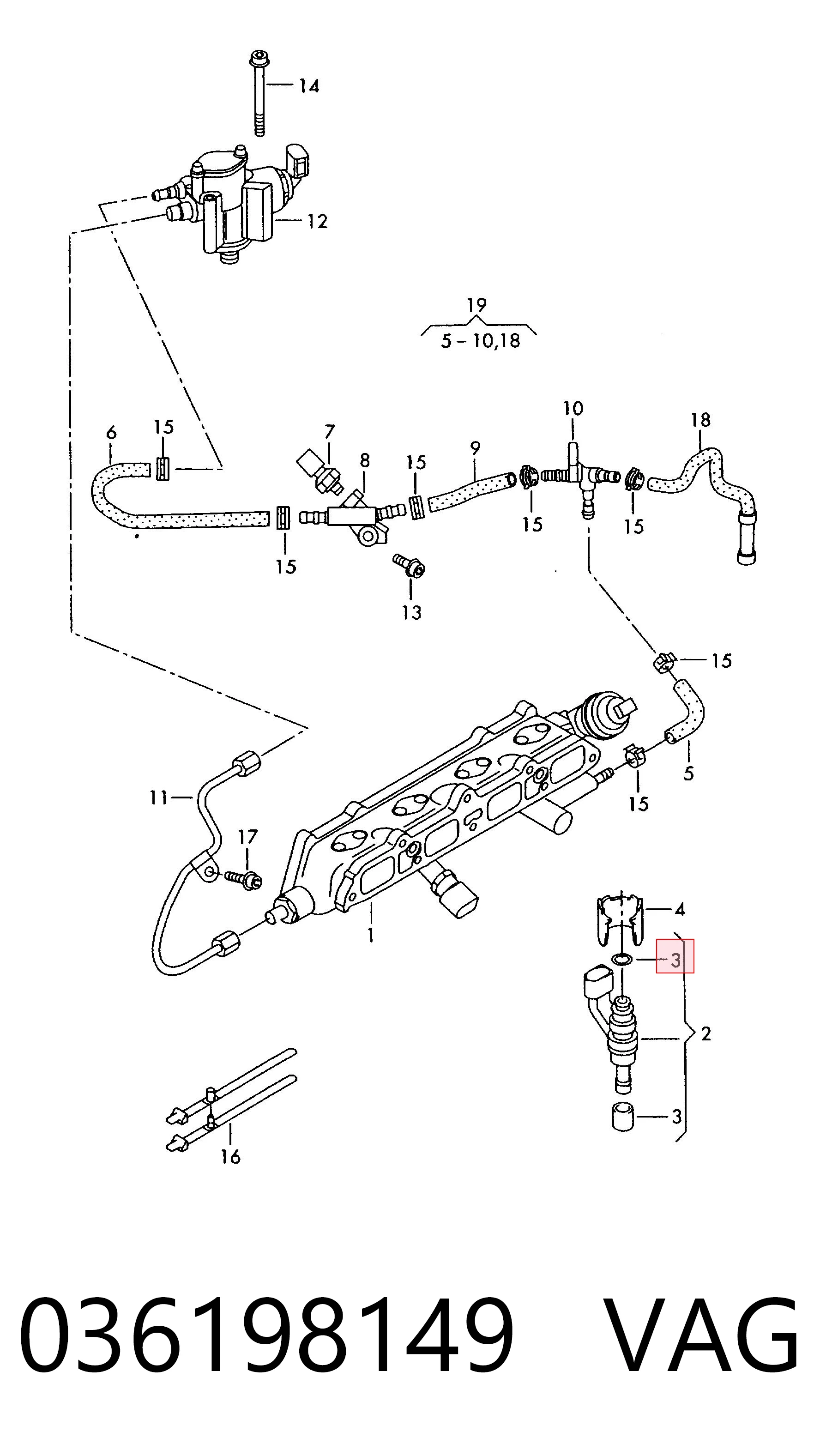 Juego de reparación de inyector VAG 036198149 precio, desde 13,63 EUR