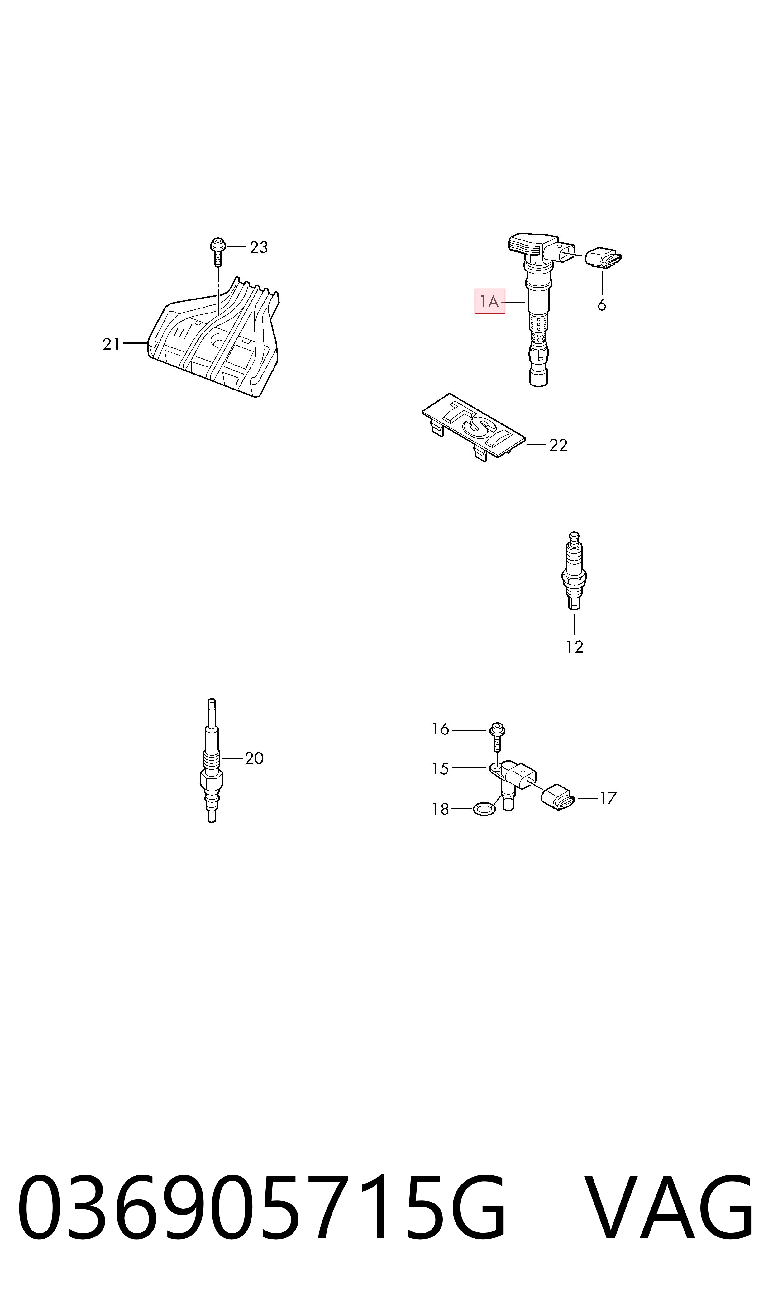 Bobina de chispa VAG 036905715G precio, desde 23,23 EUR