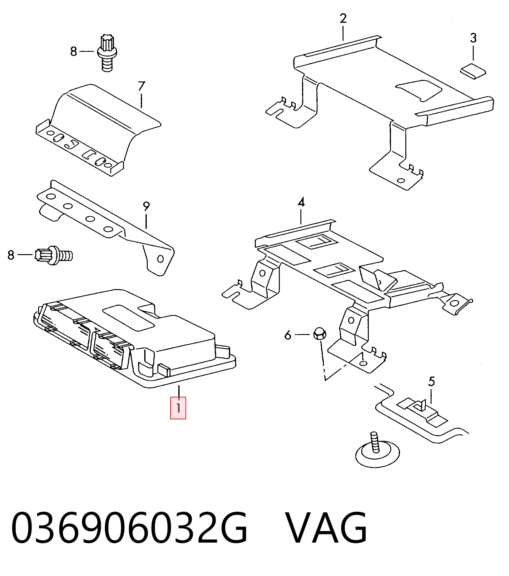 036906032G VAG Centralina Del Motor