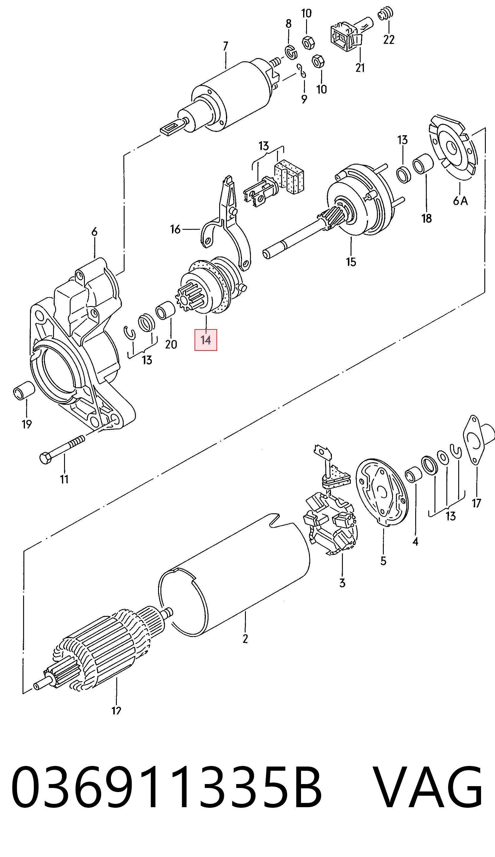 Bendix motor de arranque Volkswagen Transporter  (1990-2004)