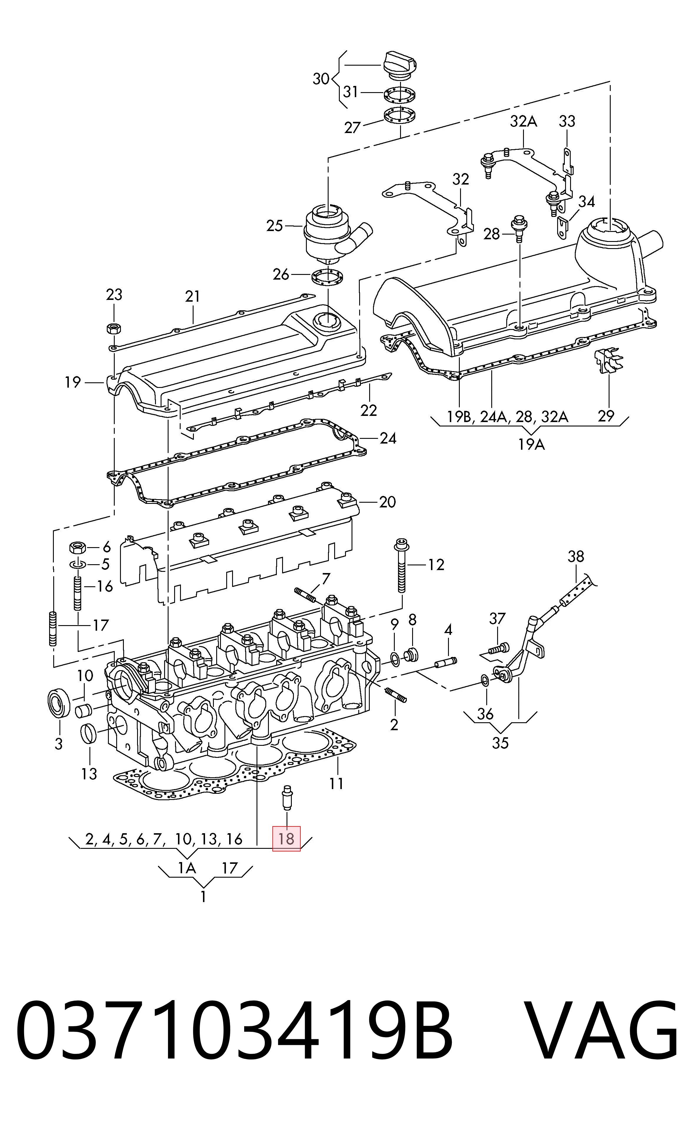 Guía de válvula Audi A3  desde 3,74 €