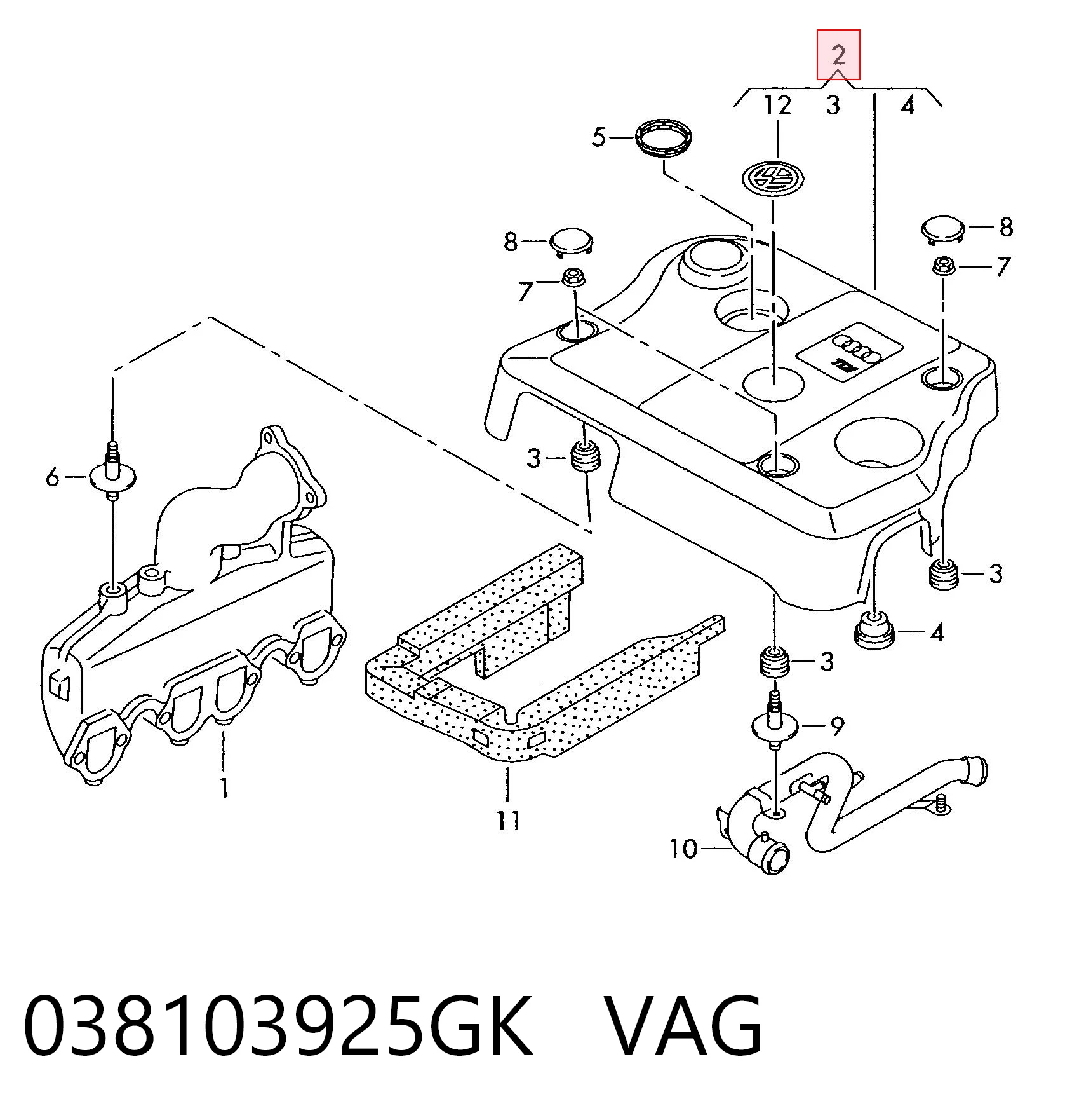 Cubierta decorativa del motor Volkswagen Passat B5 familiar (3B6) (2000 - 2005) precio, desde 88,57 EUR