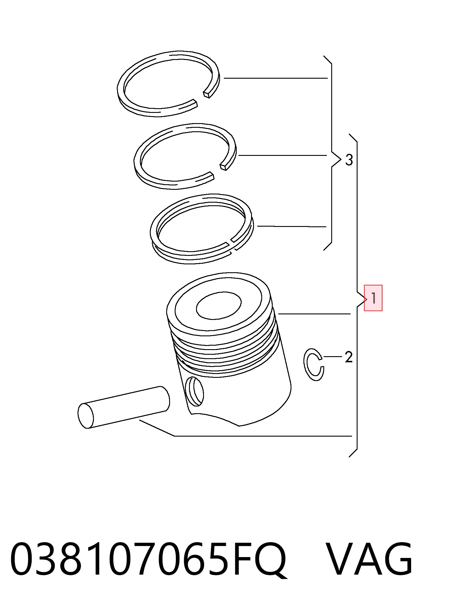 038107065FQ VAG Pistón