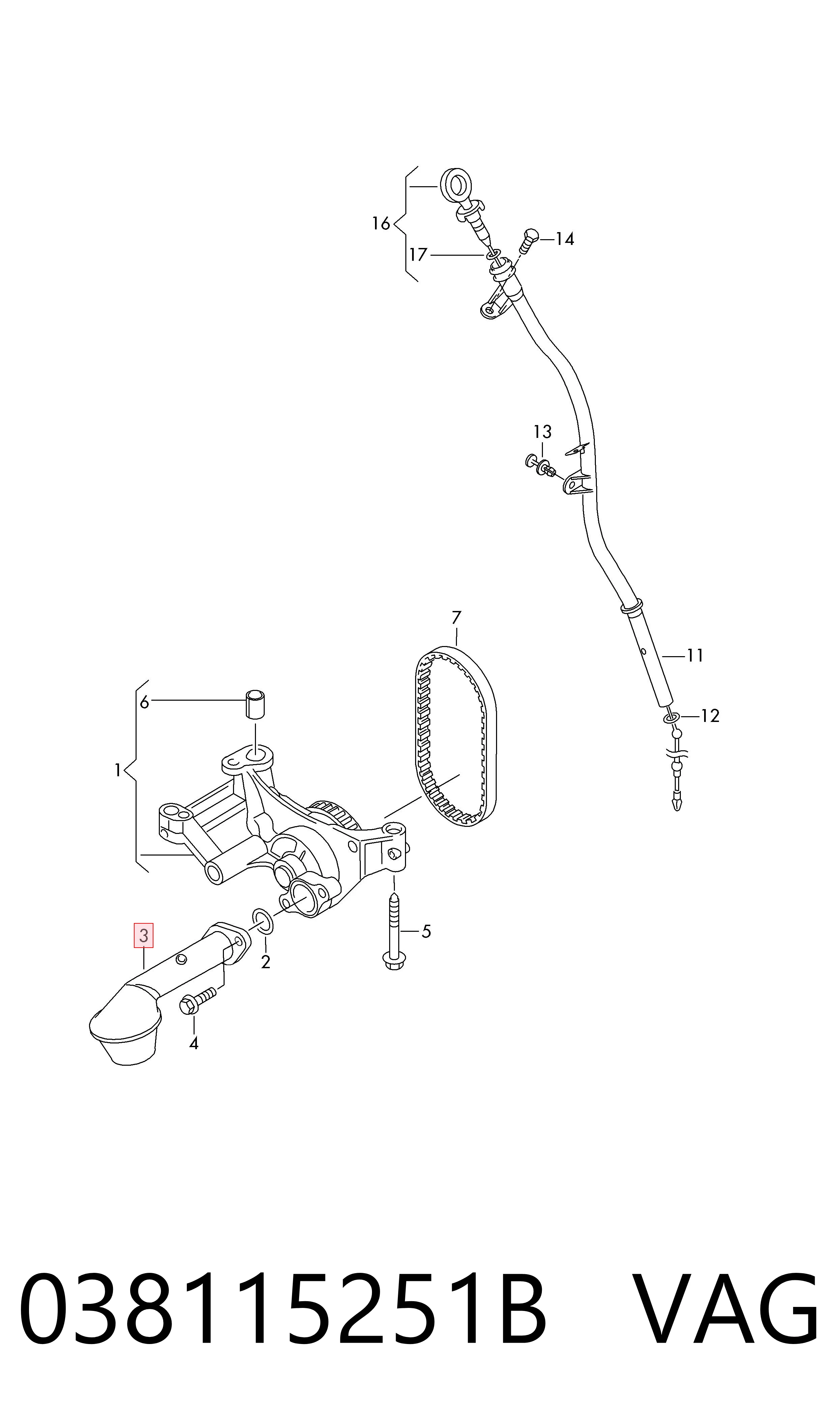 Tubo de aspiracion de bomba de aceite Volkswagen Caddy III furgoneta (2KA, 2KH, 2CA, 2CH) (2004 - 2015) precio, desde 26,41 EUR