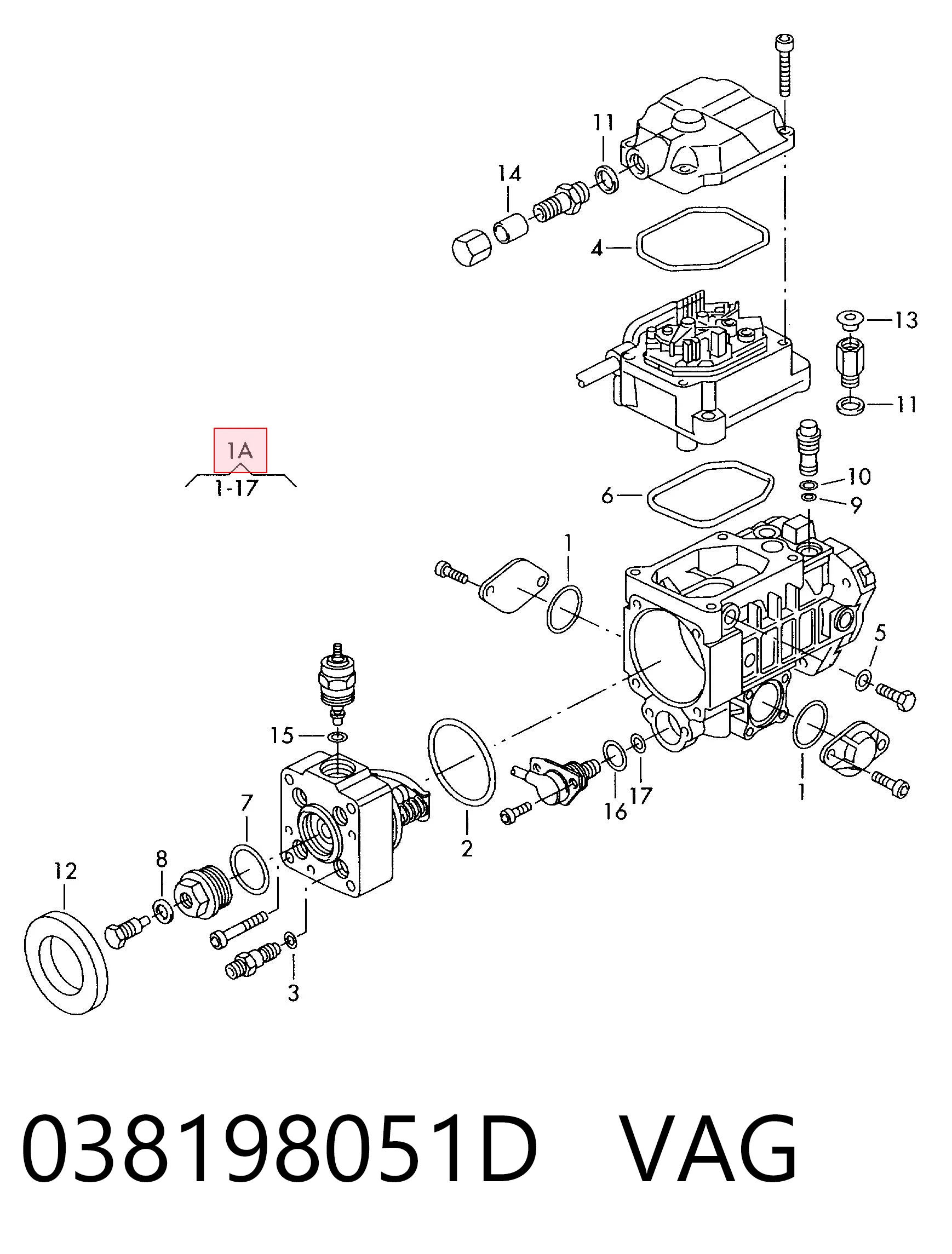 Kit de reparación de bomba de alta presión 3582487 Volvo