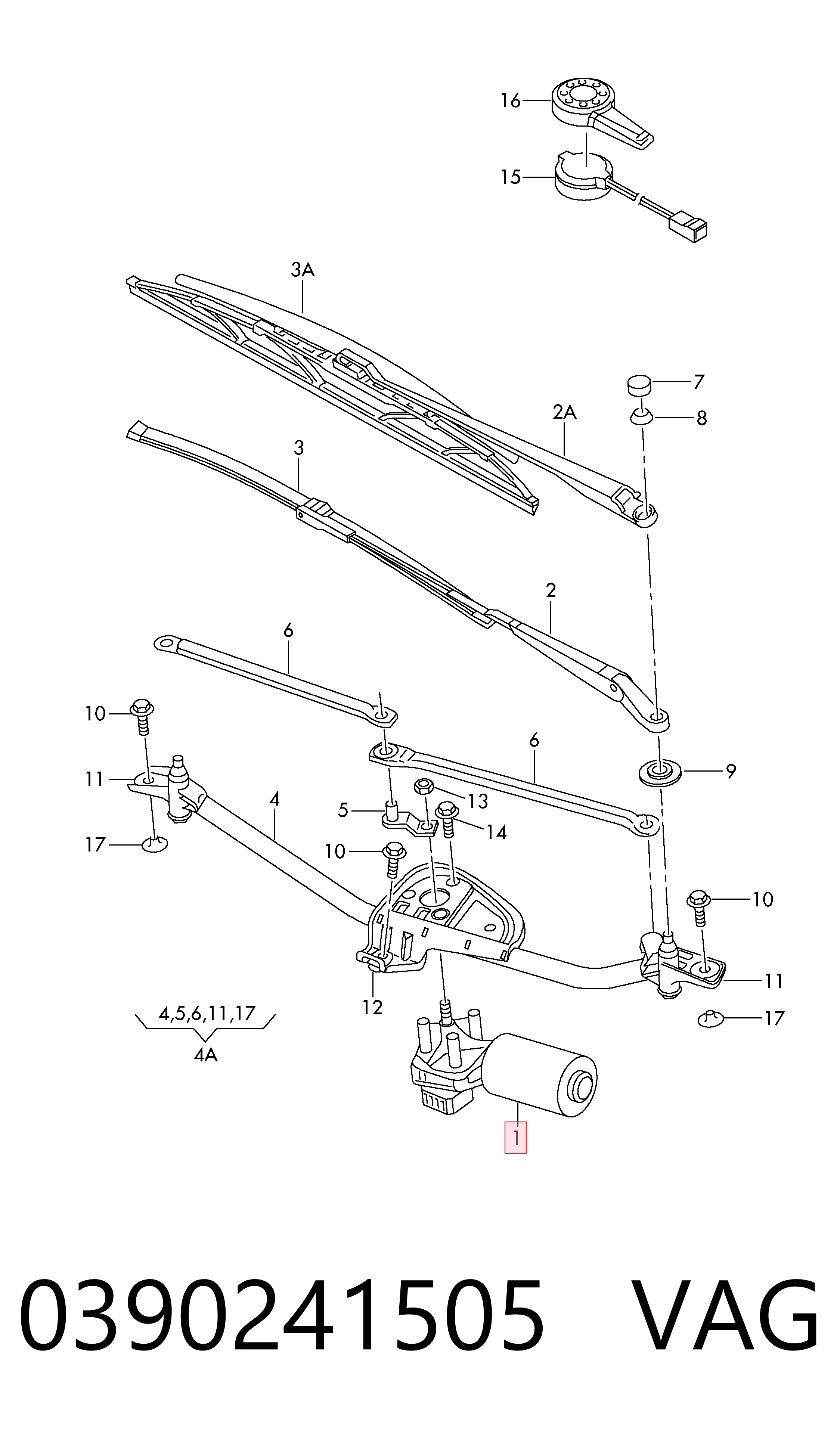 Comprar Motor limpiaparabrisas Volkswagen Passat B5 3B3