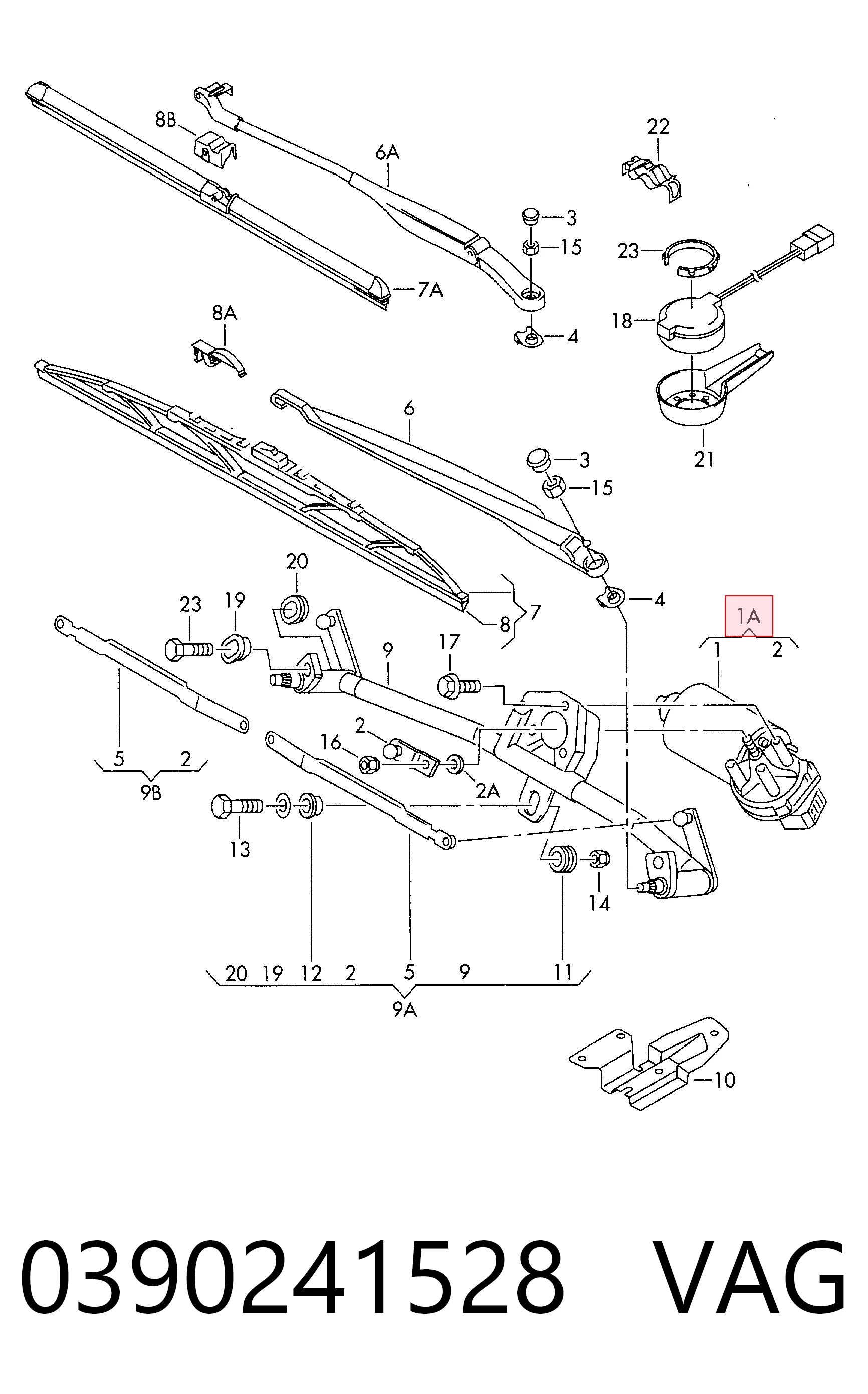  Motor limpiaparabrisas Volkswagen Passat 