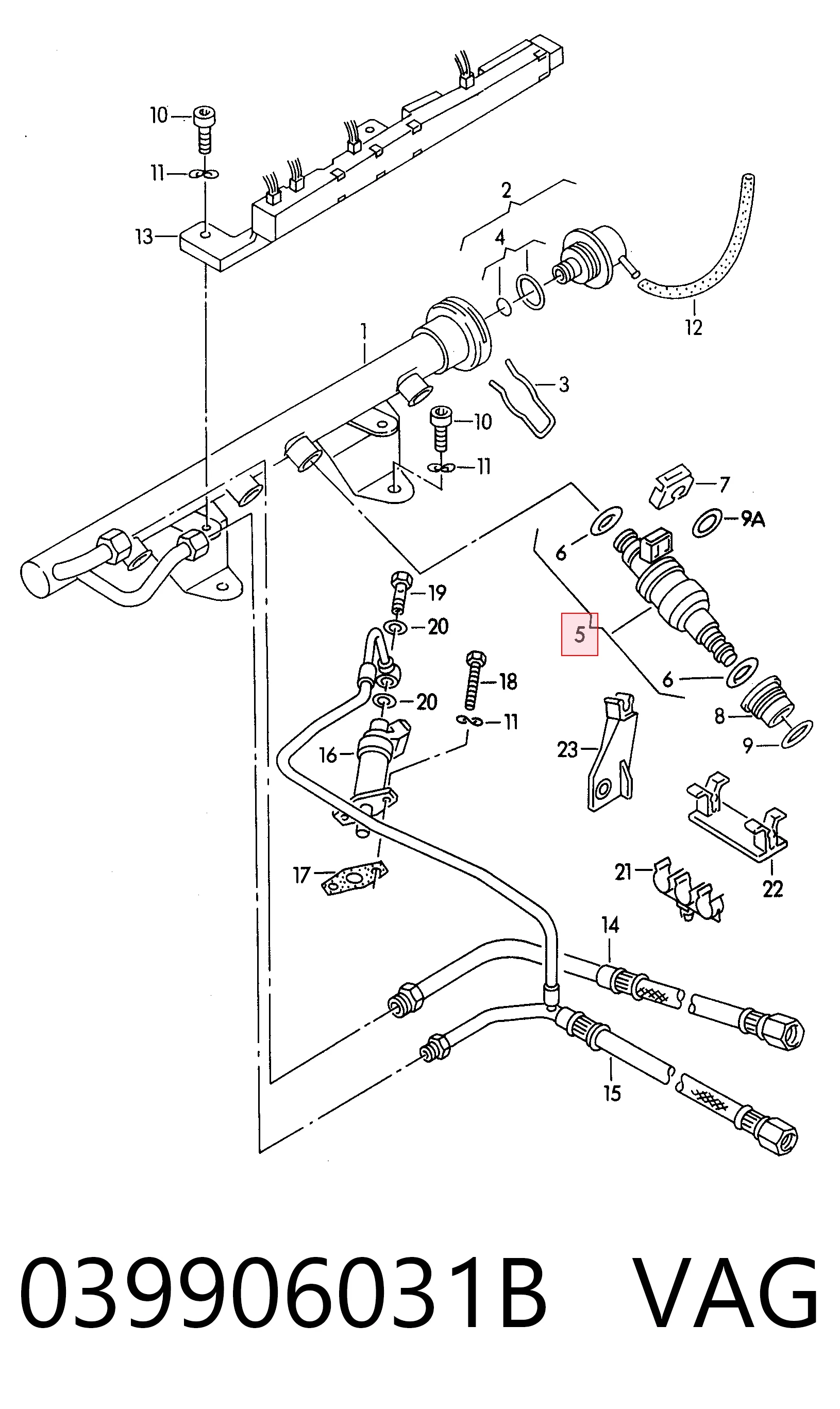 039906031B VAG Inyector de combustible