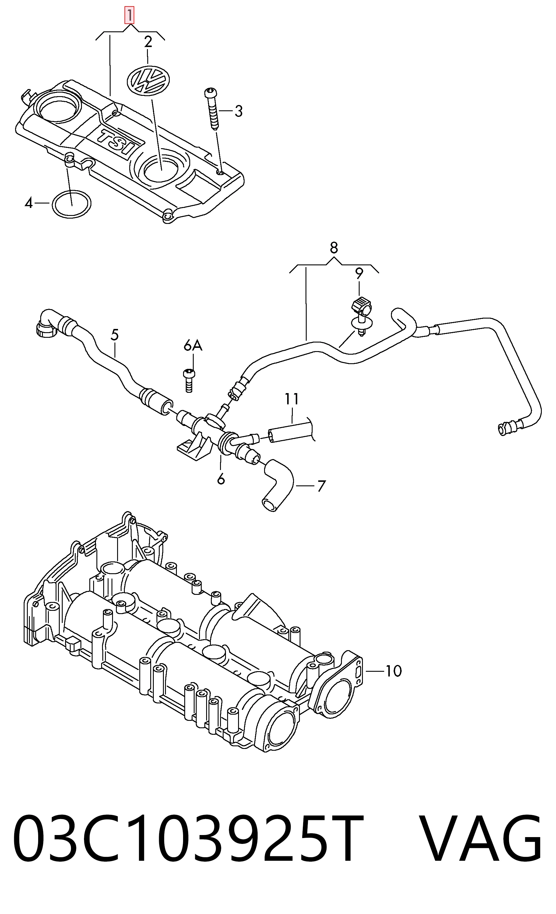  Tapa motor Seat Altea 