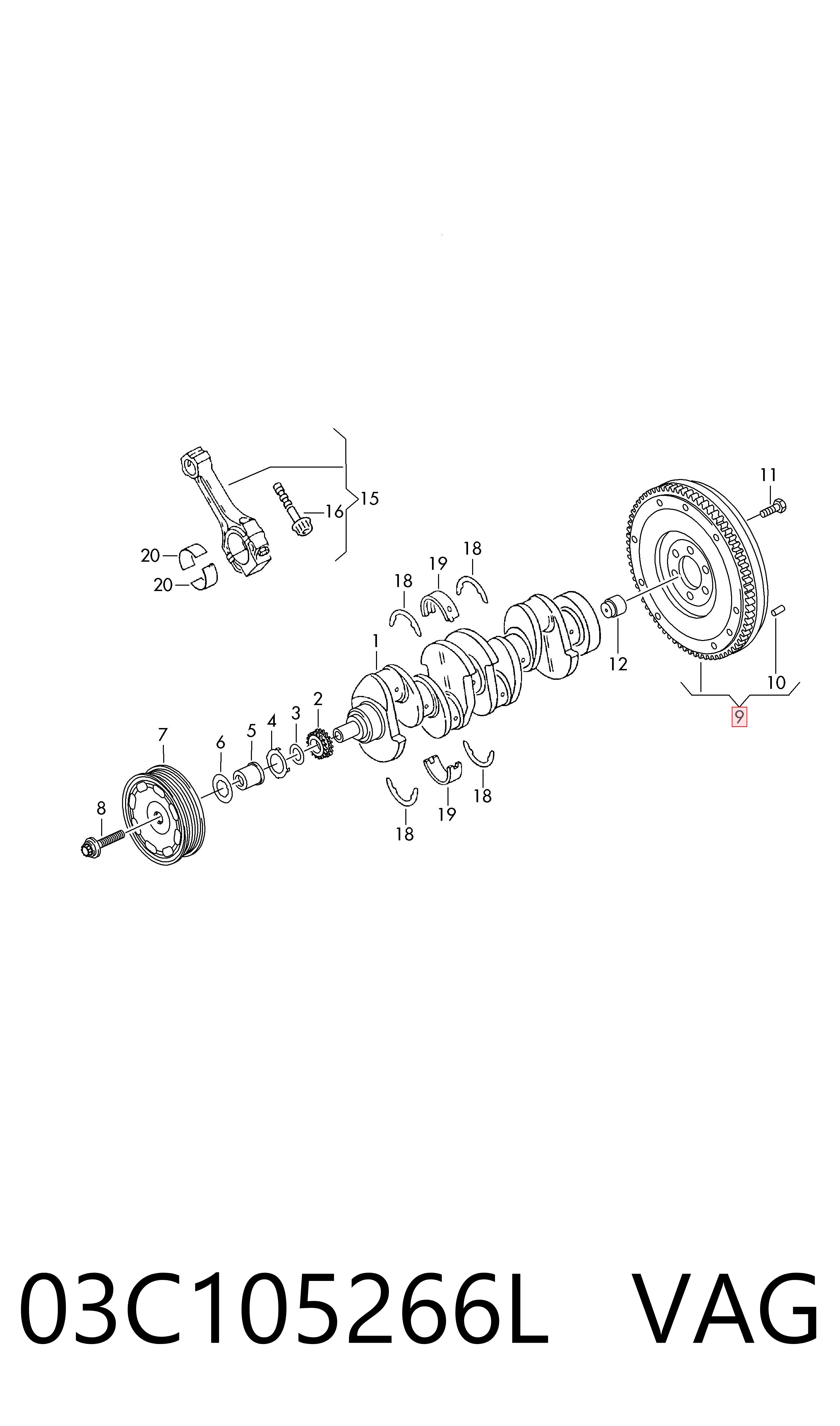 Comprar 03C105266L VAG Volante de motor bimasa