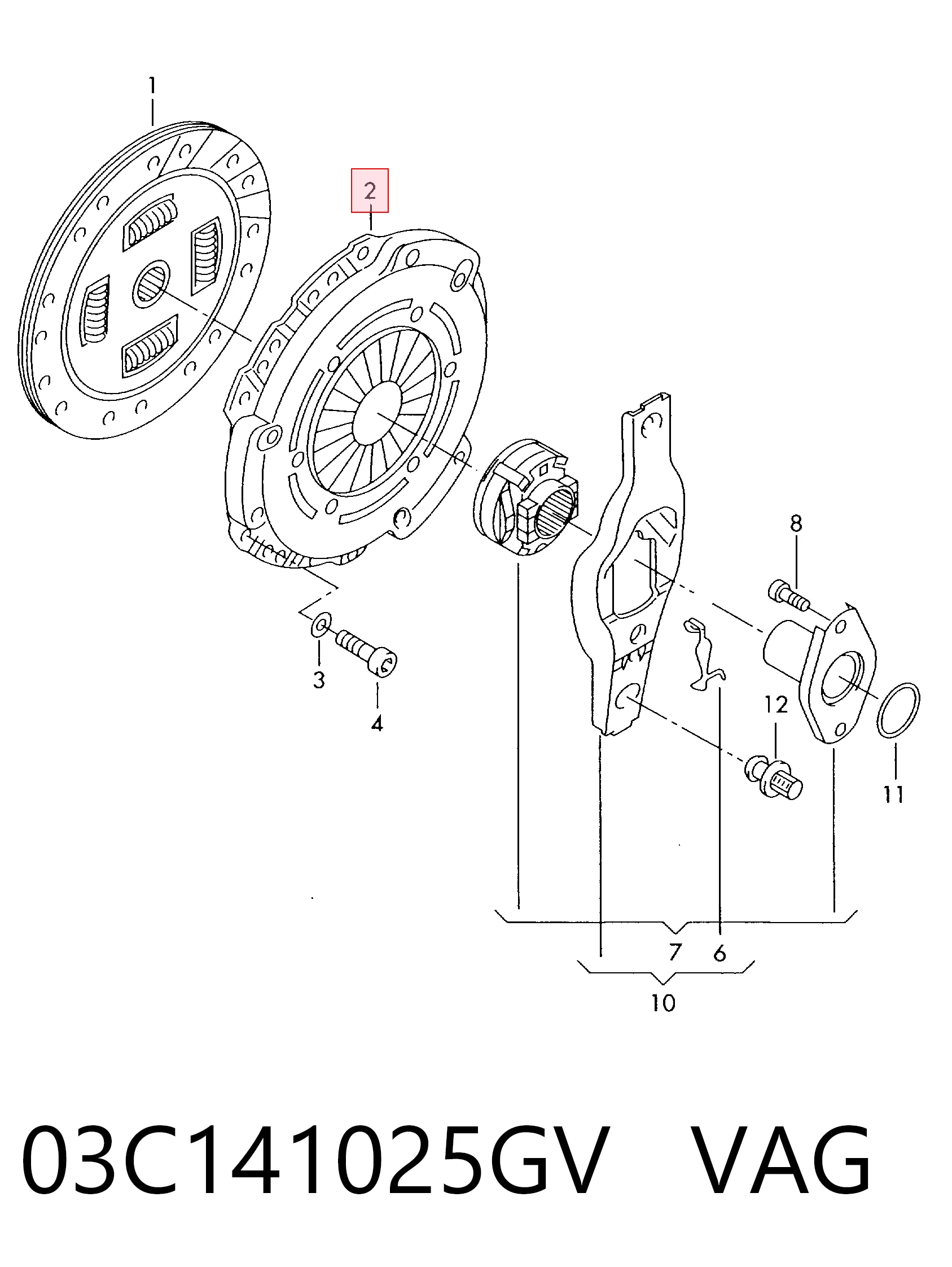 Comprar Plato de presión de embrague Audi A3  8P1