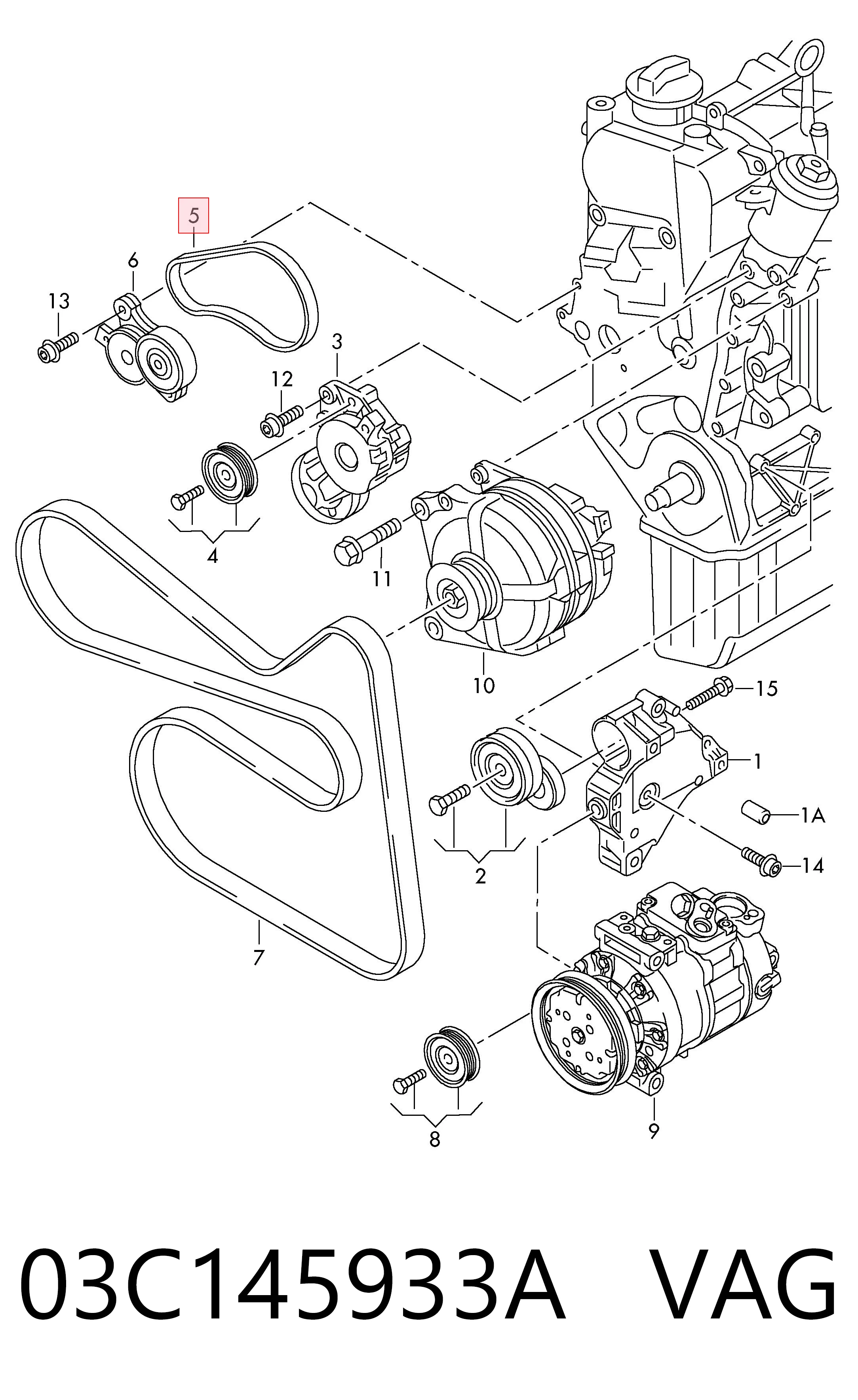 03C145933A VAG Correa poly v