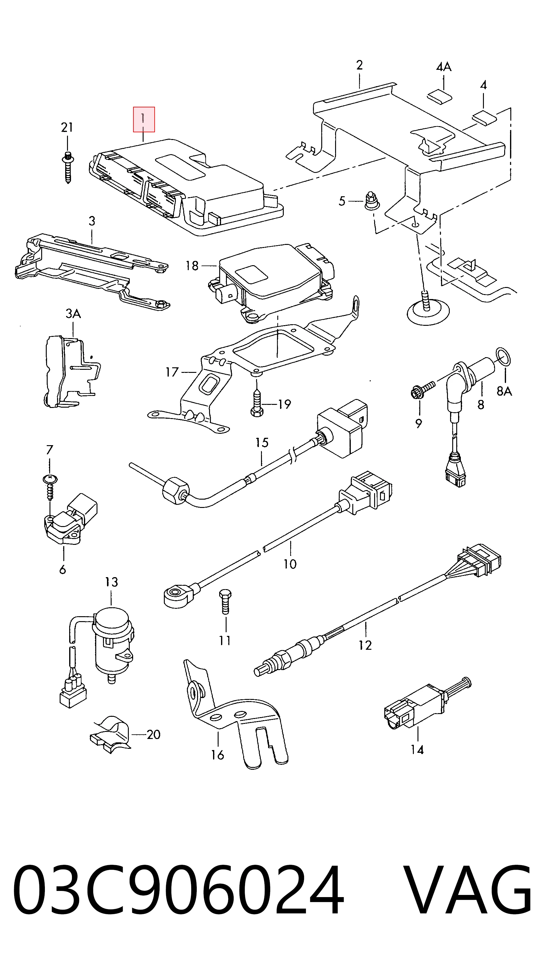 03C906024 VAG Centralina Del Motor