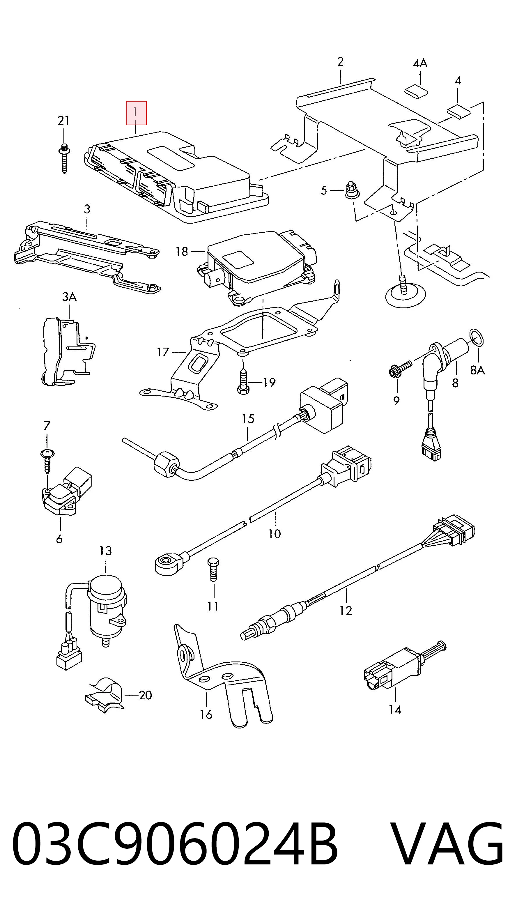 03C906024B VAG Centralina Del Motor