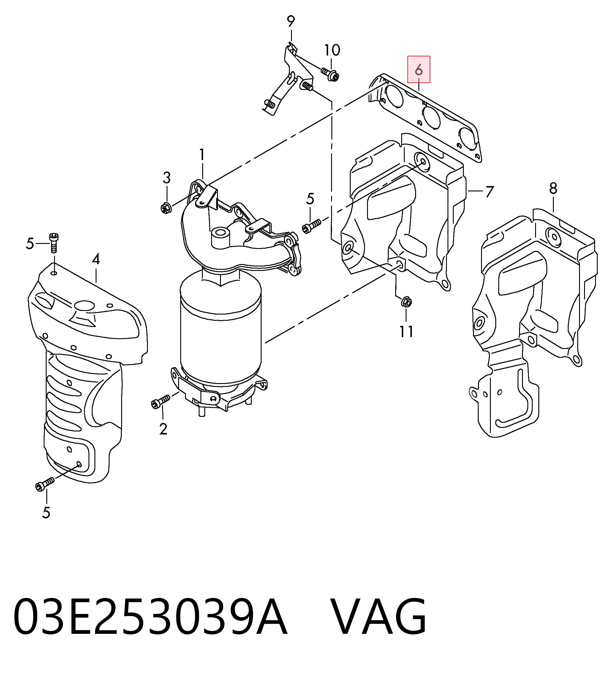 Junta colector escape Skoda Fabia PRAKTIK furgoneta (6Y) (2001 - 2007) precio, desde 6,26 EUR