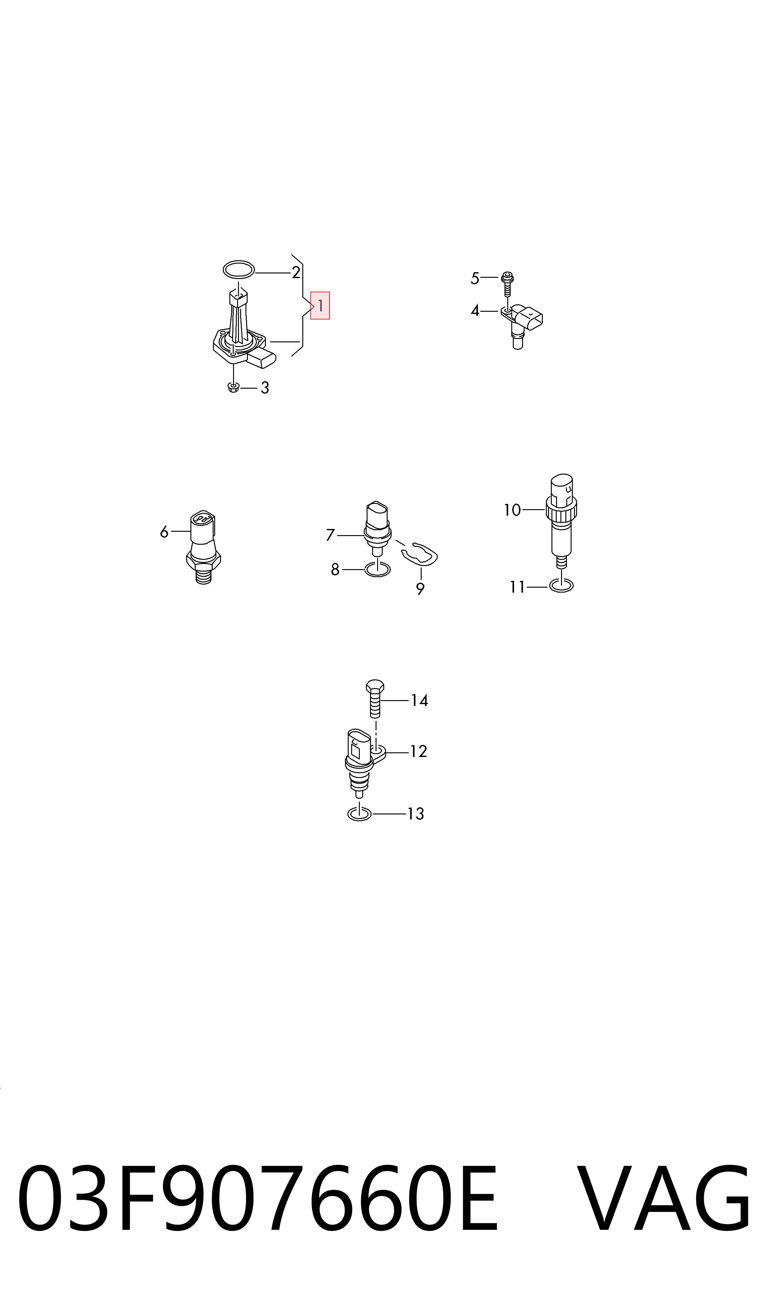03F907660E VAG Sensor de nivel de aceite