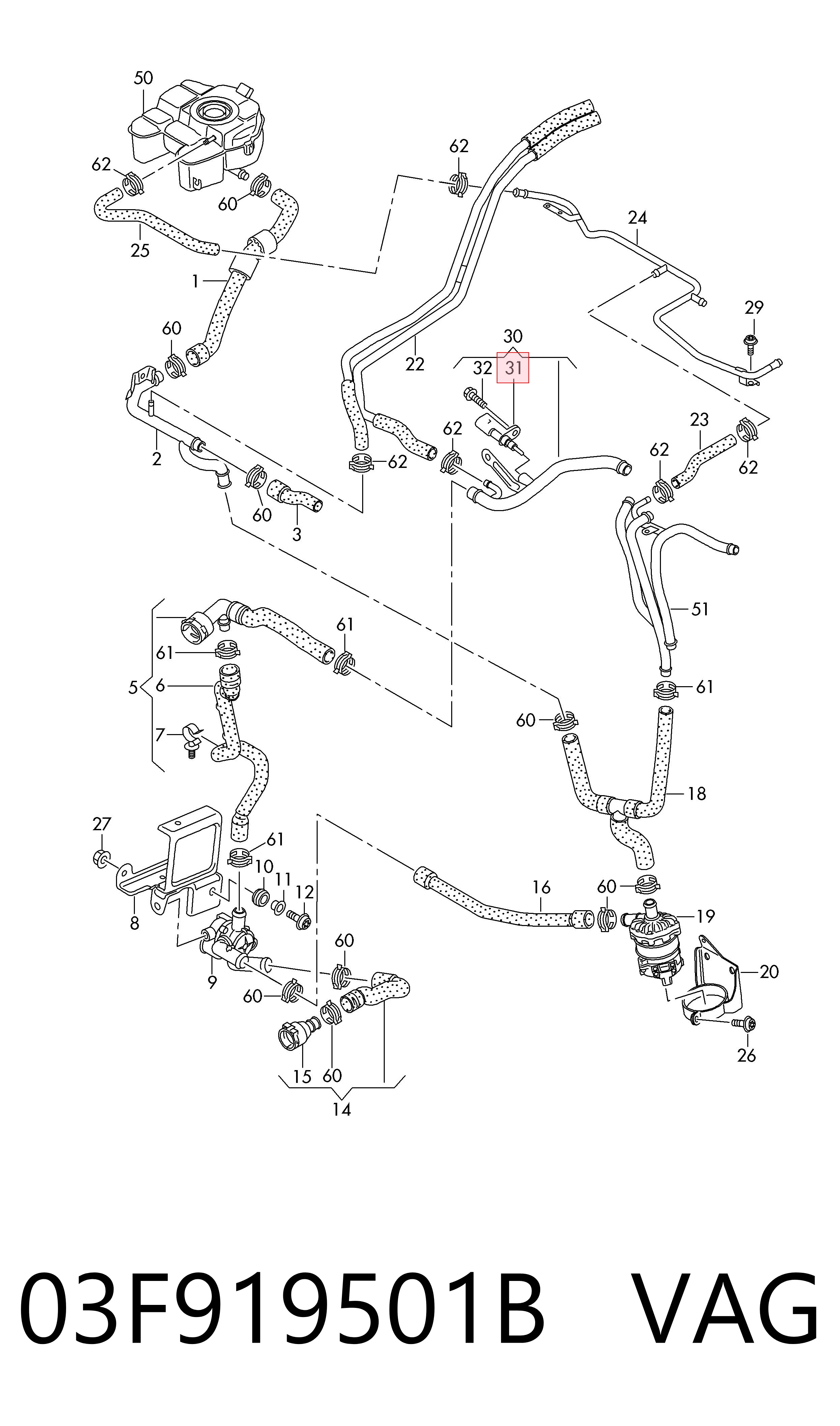 03F919501B VAG Interruptor térmico