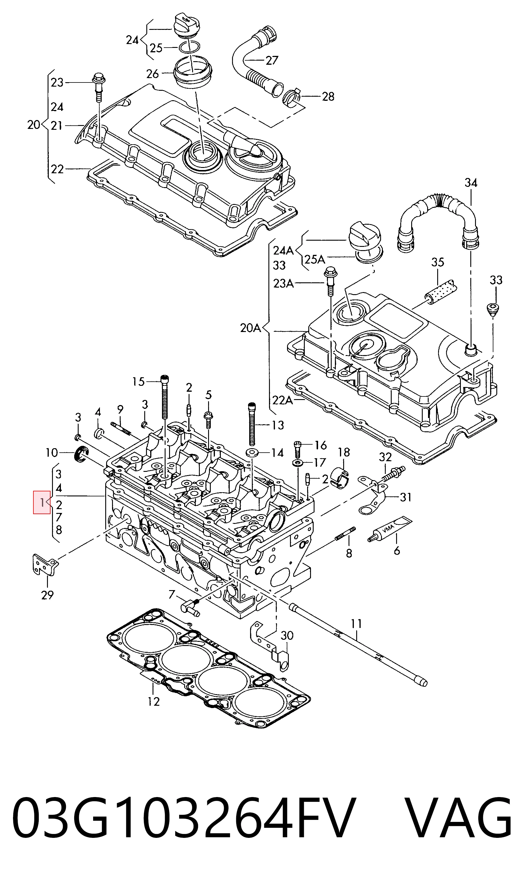 Cabeza de cilindro Audi A4  desde 599,63 €