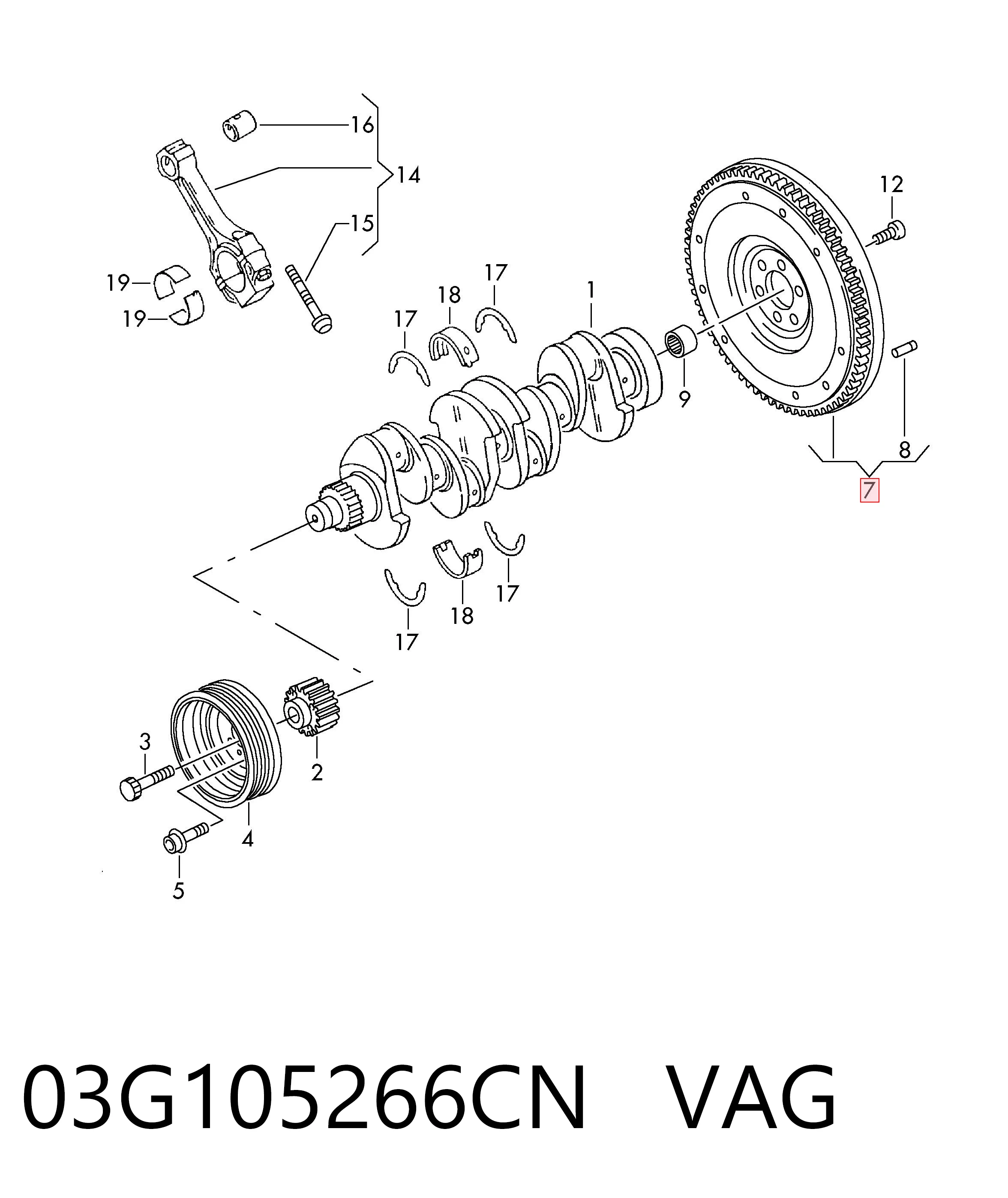 Volante motor 415053109 INA