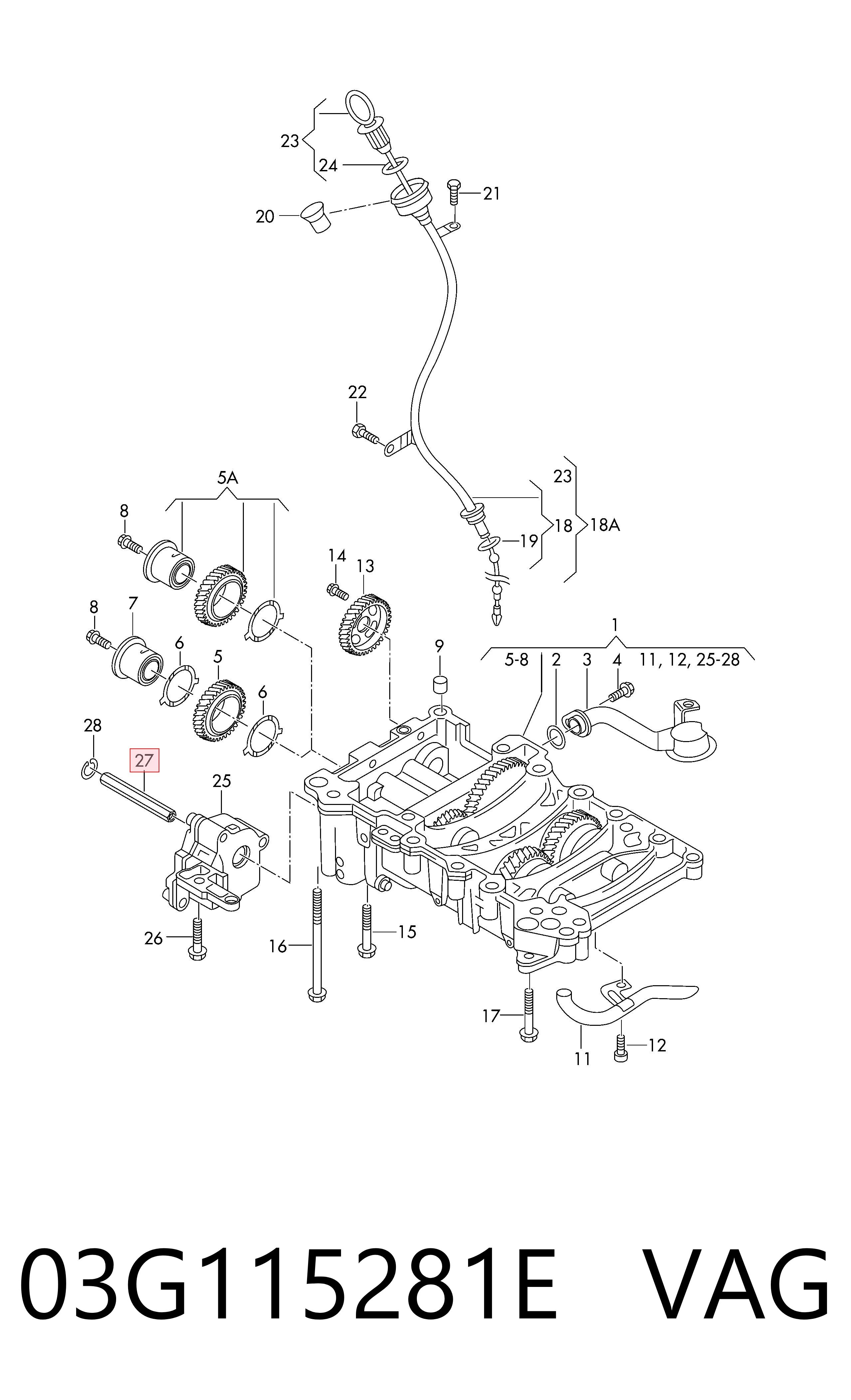 Kit de reparación de bomba de aceite VAG 03G115281E precio, desde 8,12 EUR
