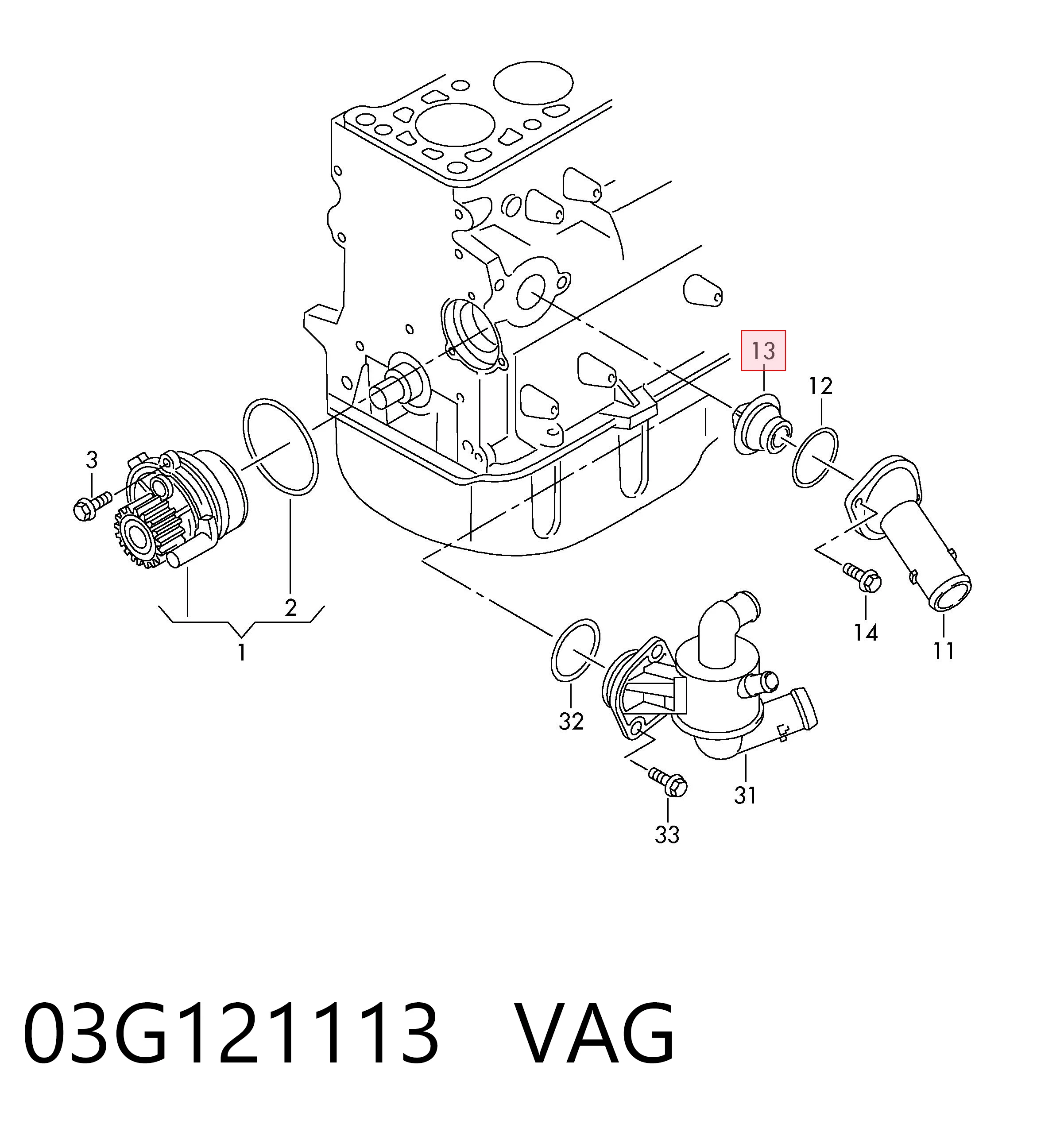 Termostato VAG 03G121113 precio, desde 9,96 EUR