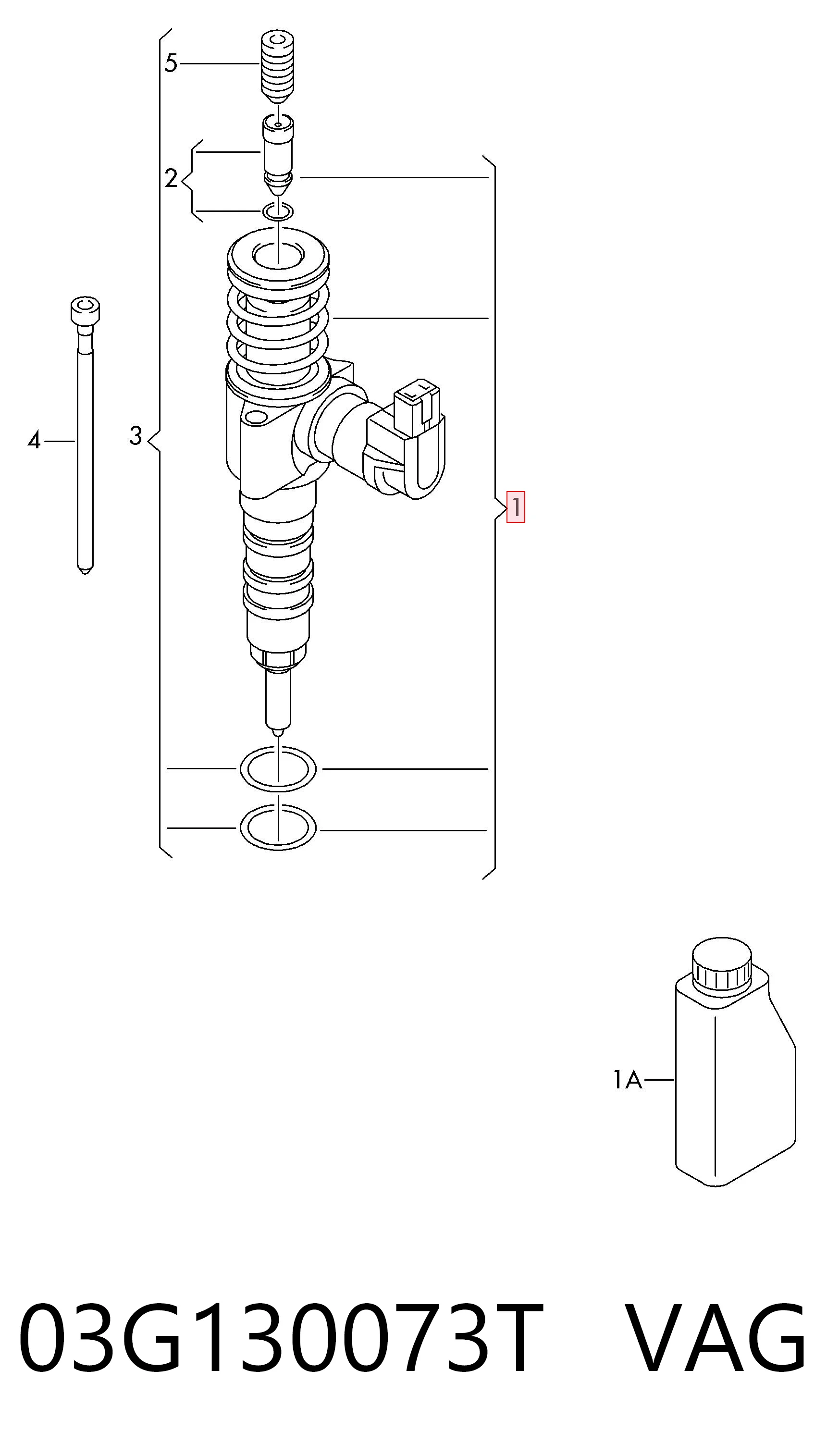 Inyectores VAG 03G130073T precio, desde 619,65 EUR