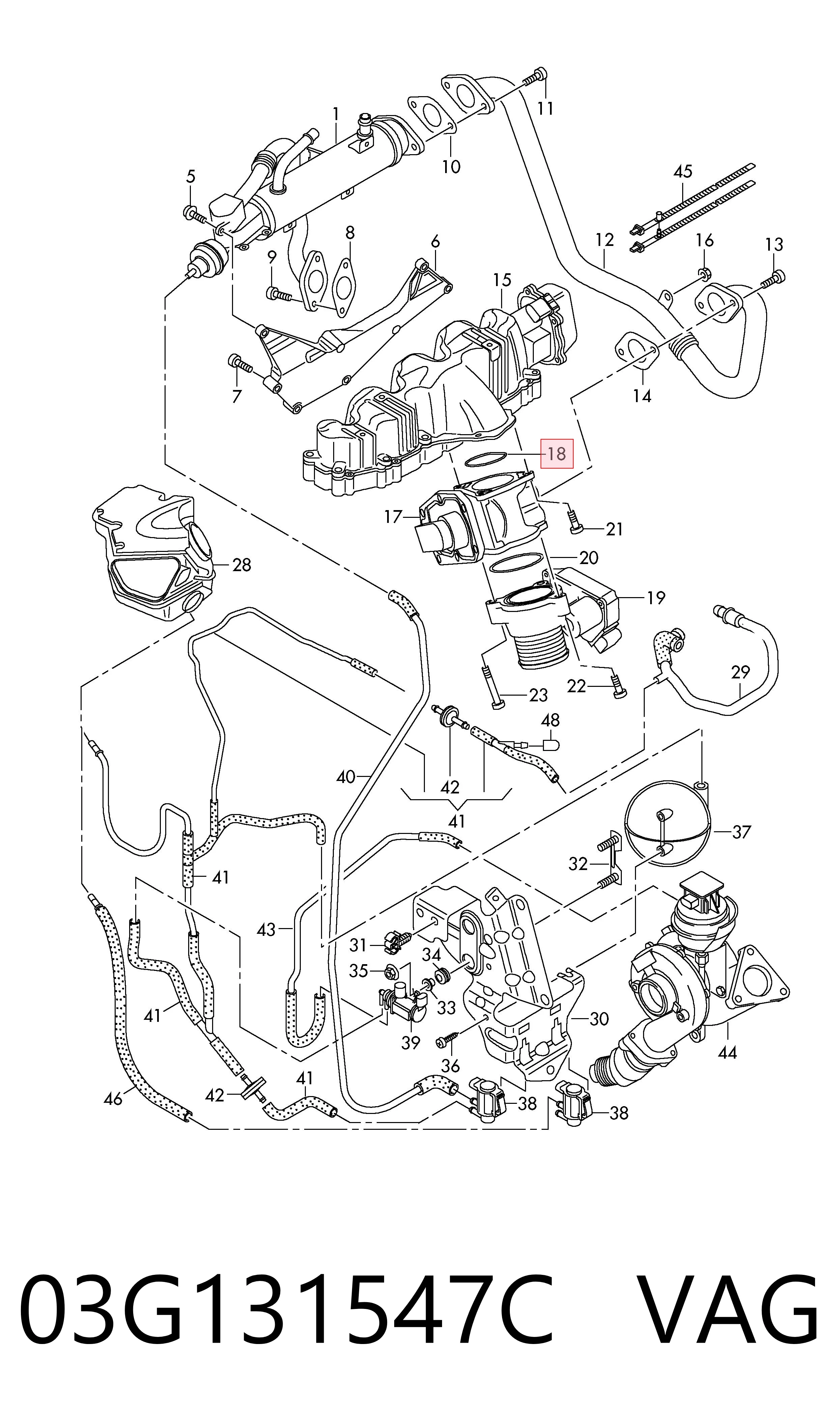 Junta de válvula EGR VAG 03G131547C precio, desde 4,02 EUR