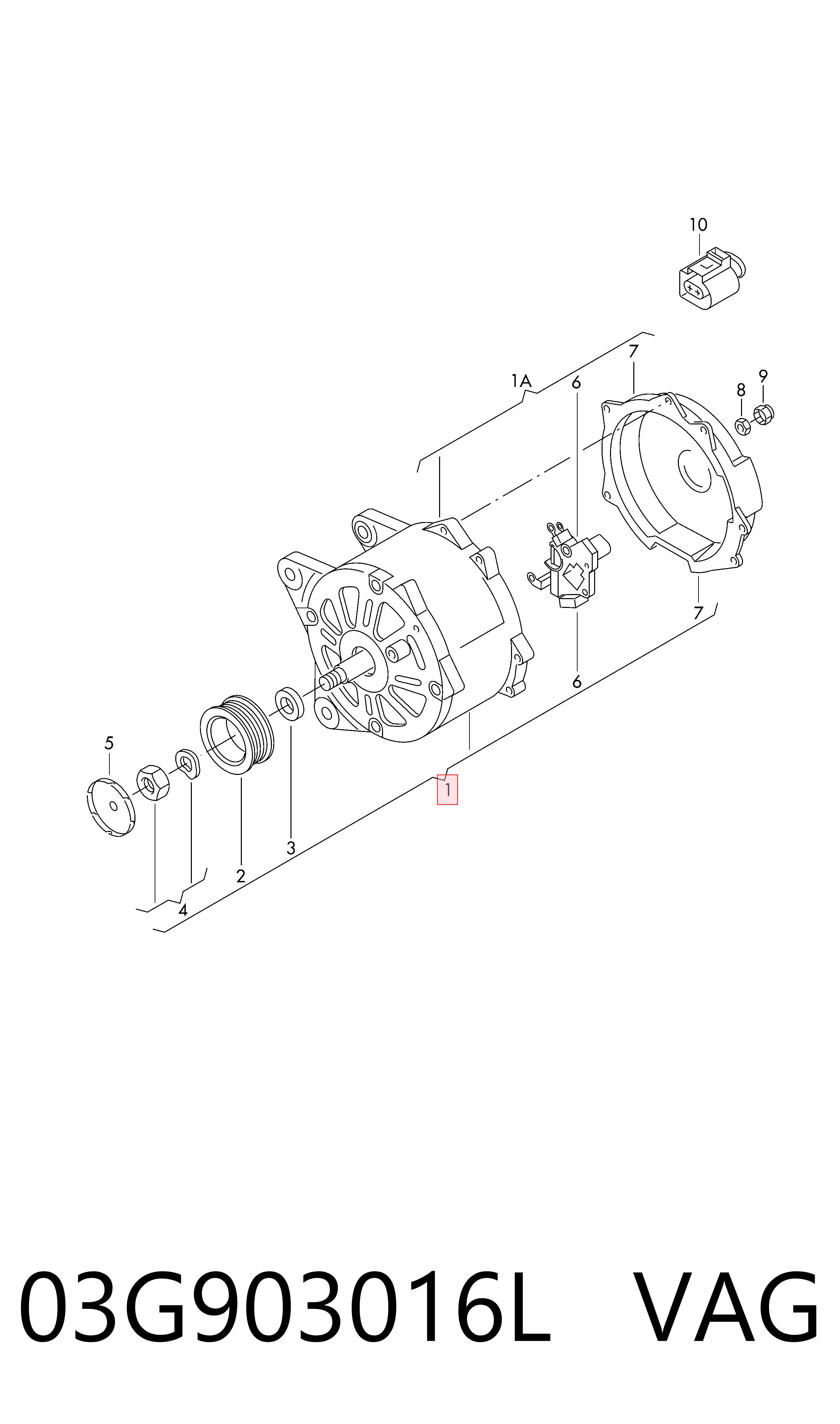 03G903016L VAG Alternador de coche