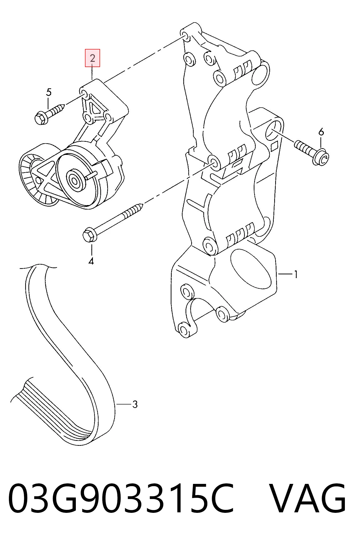 Tensor de correa de alternador Seat Alhambra  (1996-2010)