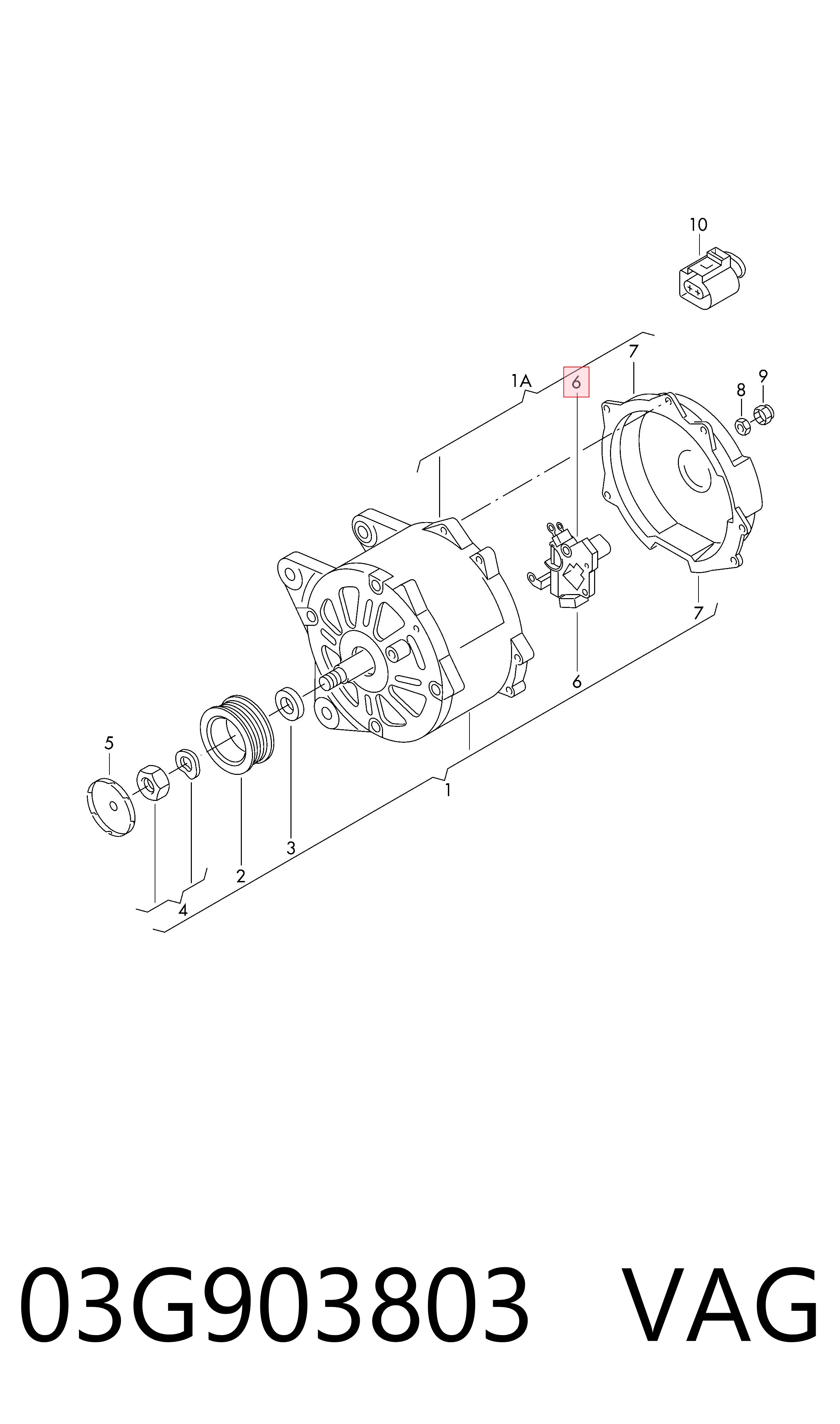 03G903803 VAG Regulador alternador