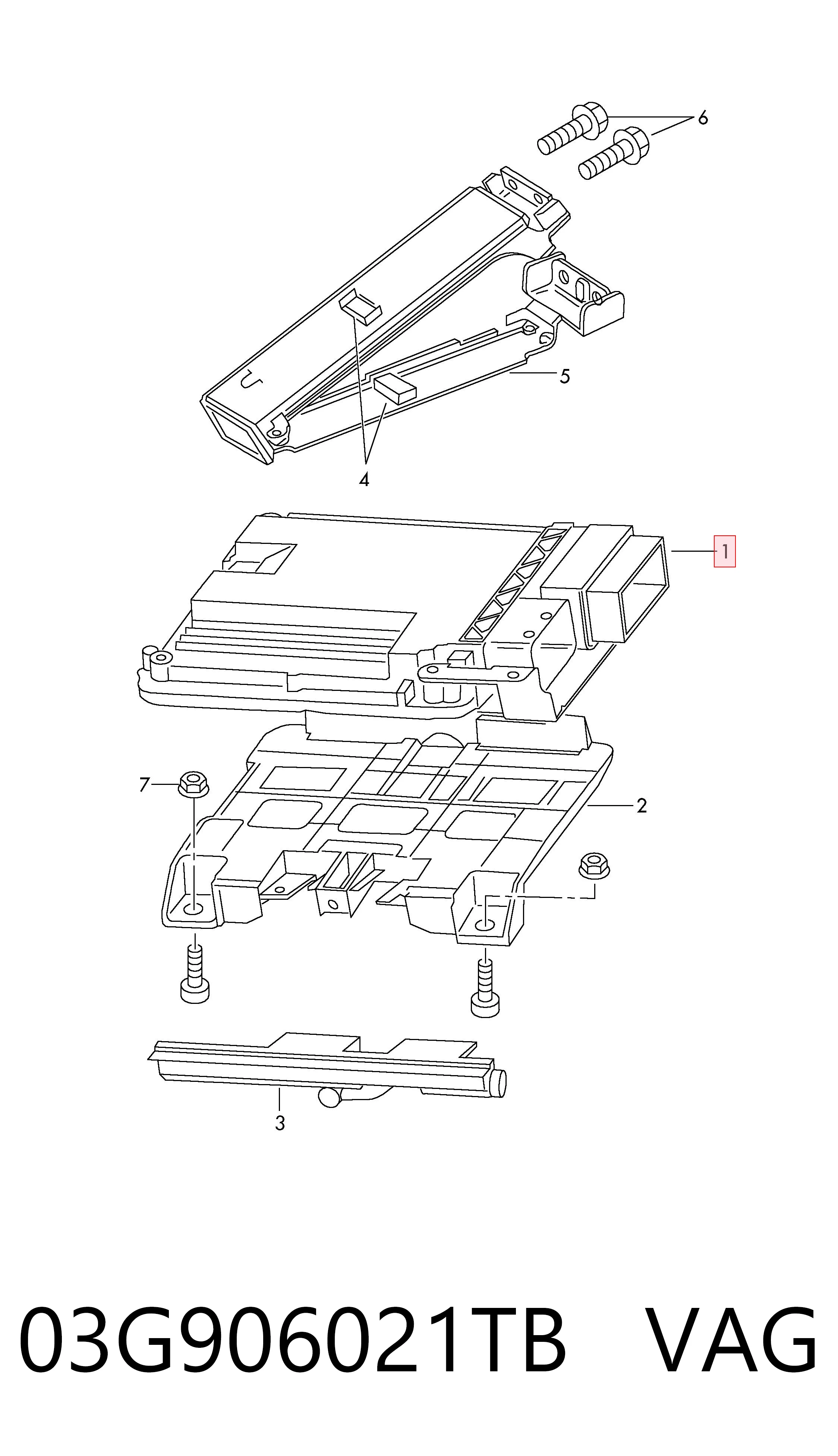 03G906021TB VAG Centralina Del Motor