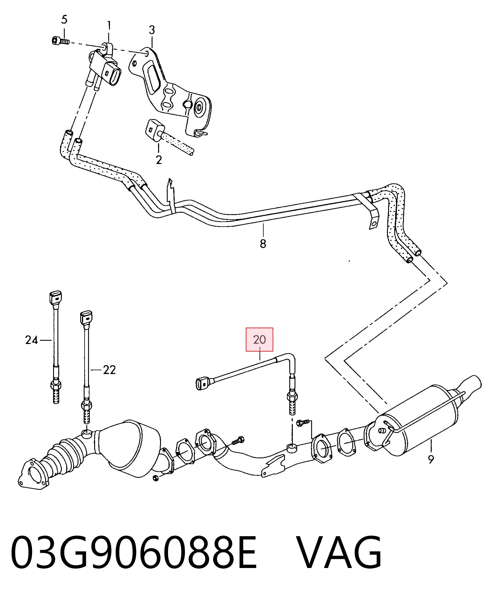 Sensor de temperatura de gases de escape antes del filtro de partículas VAG 03G906088E precio, desde 55,95 EUR