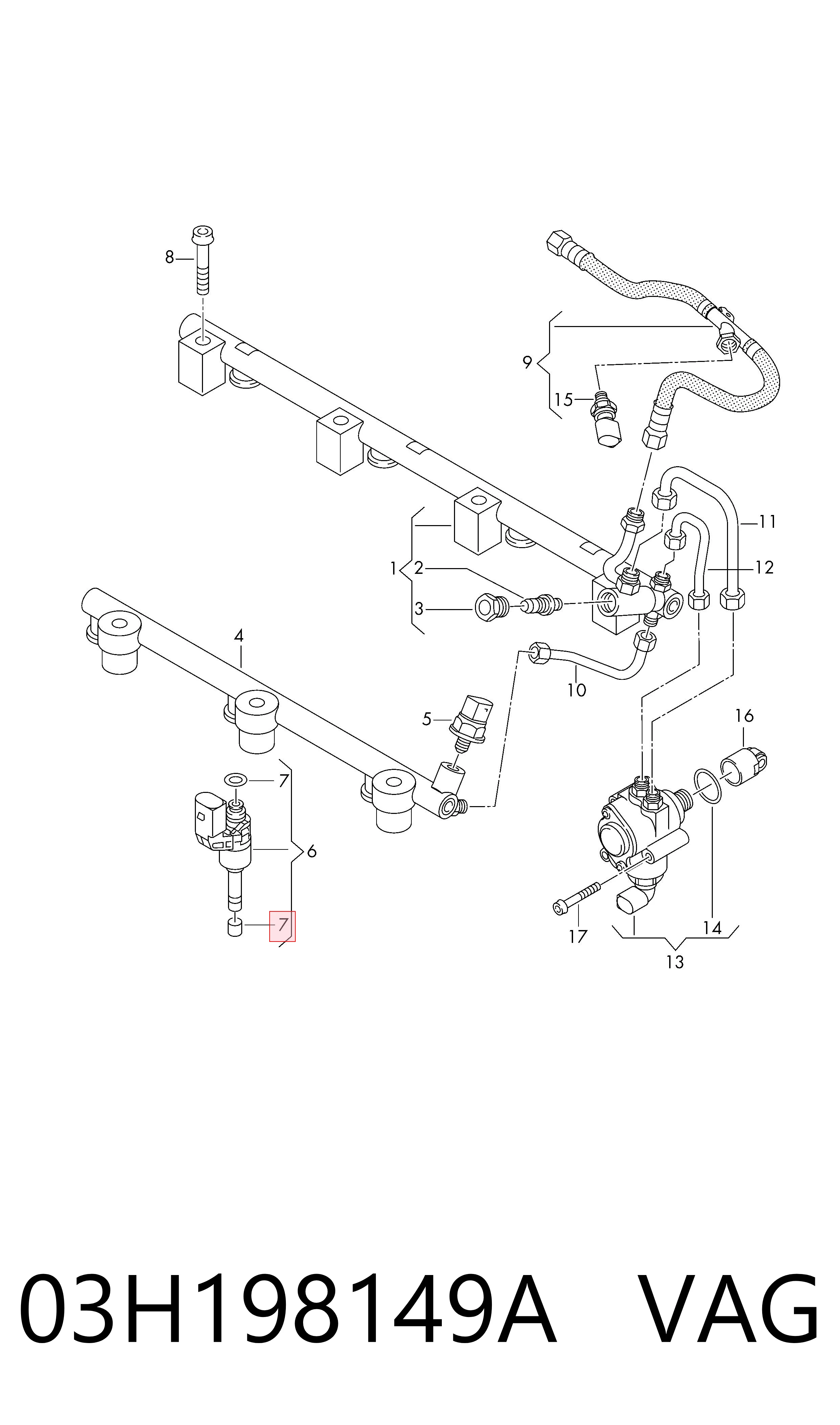 Arandela de asiento del inyector VAG 03H198149A precio, desde 6,48 EUR