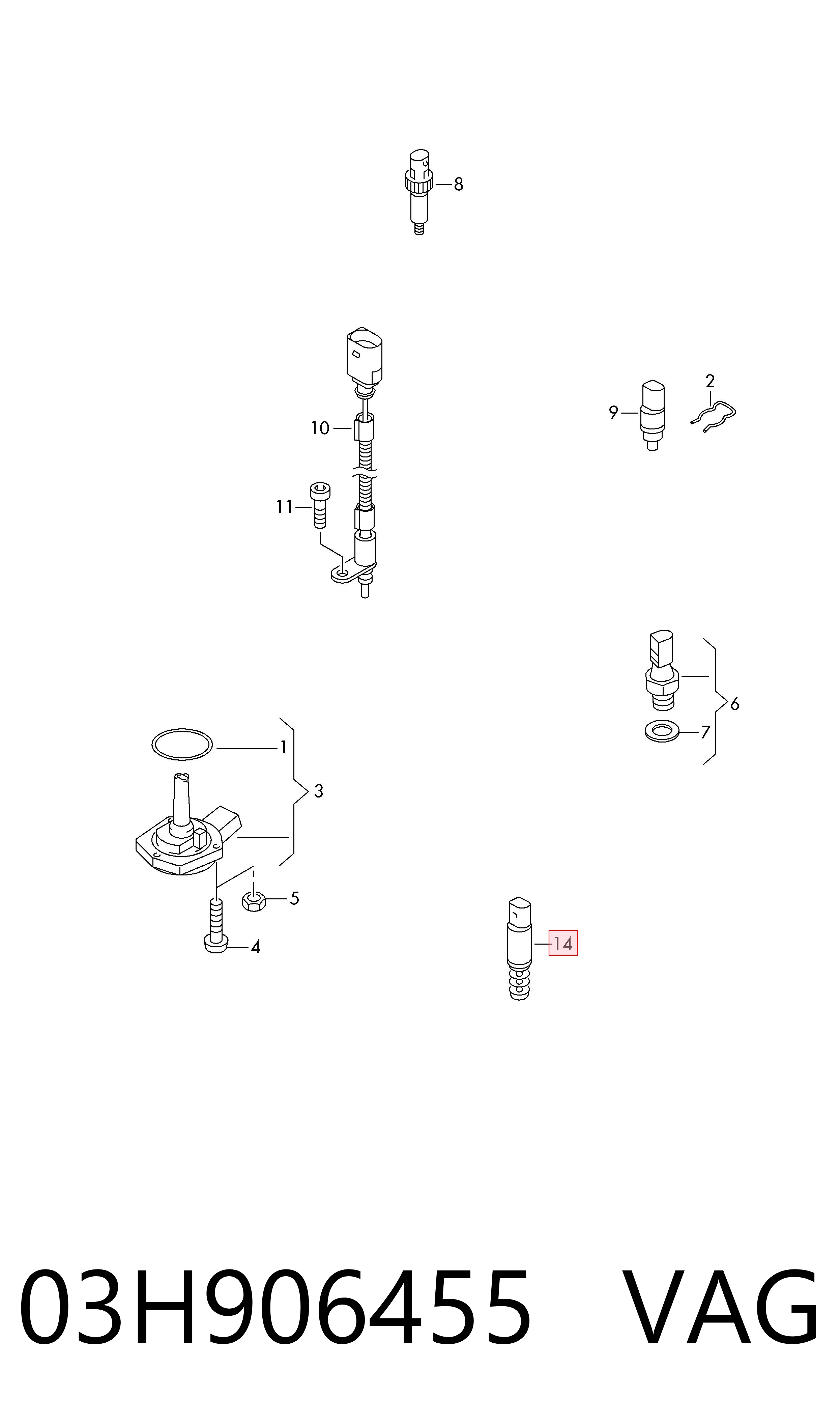 Comprar 03H906455 VAG Válvula de control del árbol de levas